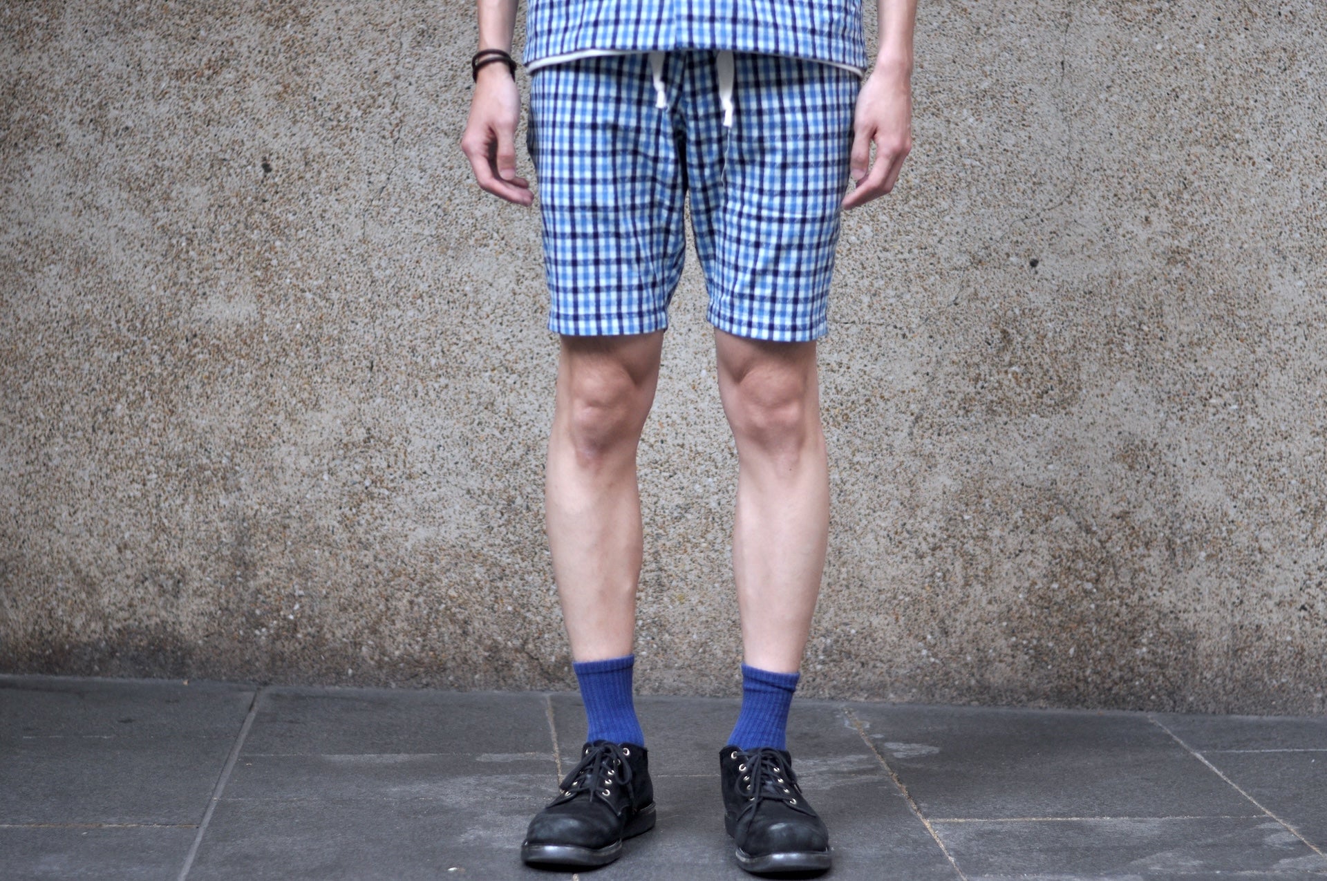 Samurai Natural Indigo Dyed “Diamond Sashiko” Easy Shorts