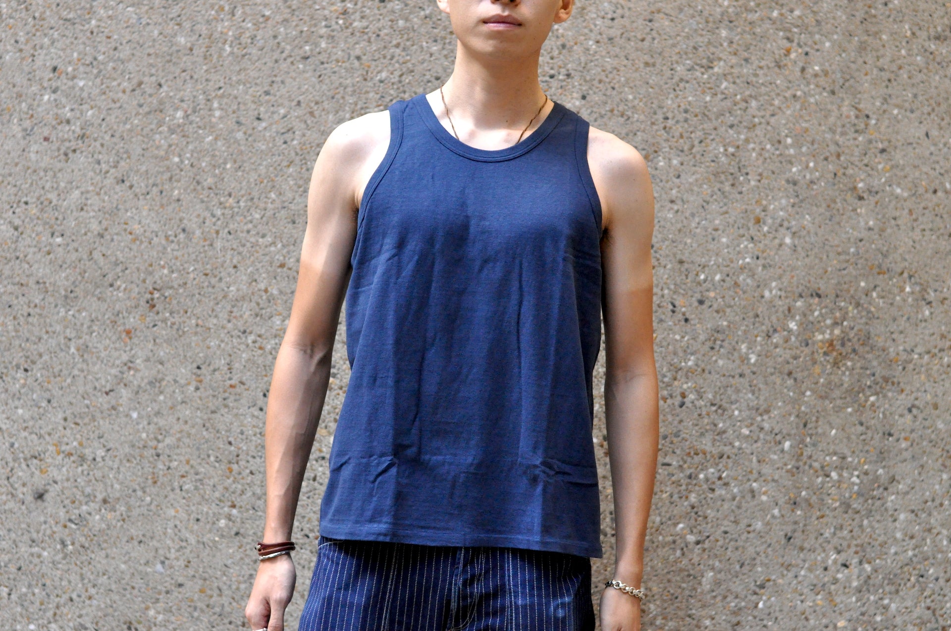 Samurai 6oz Super Slow Loopwheeled Tank Tee '23 Version (Navy)