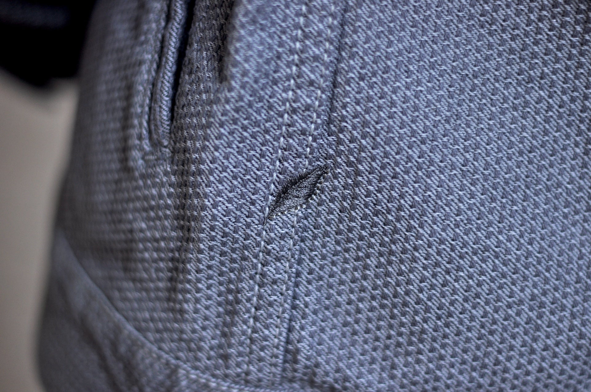 Pure Blue Japan 12.5oz "Double-Warps" Sashiko Type 2 Jacket (Heather Grey X Black)