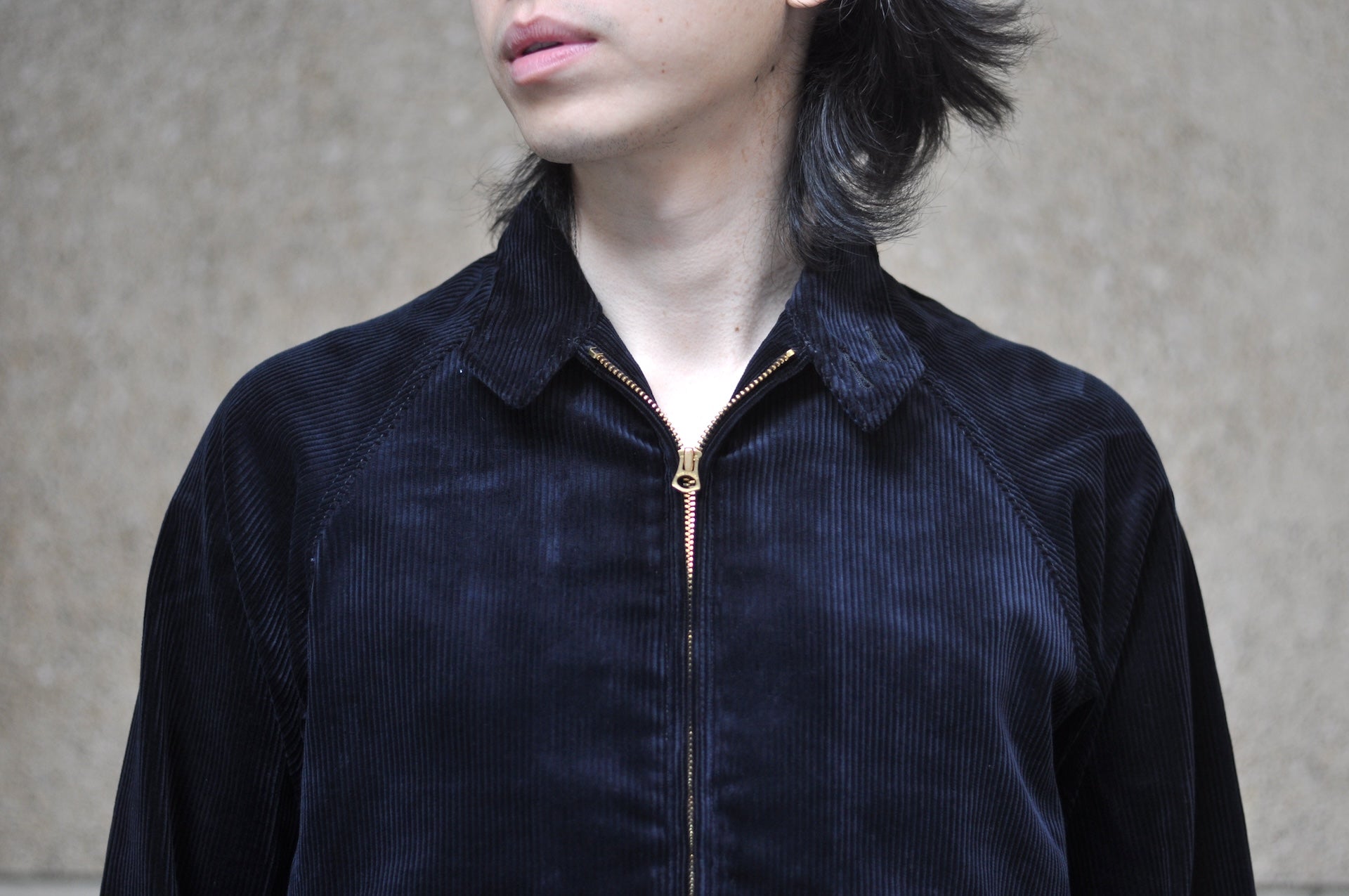 BONCOURA Heavyweight Corduroy "Dog Ear" Sport Jacket (Navy)