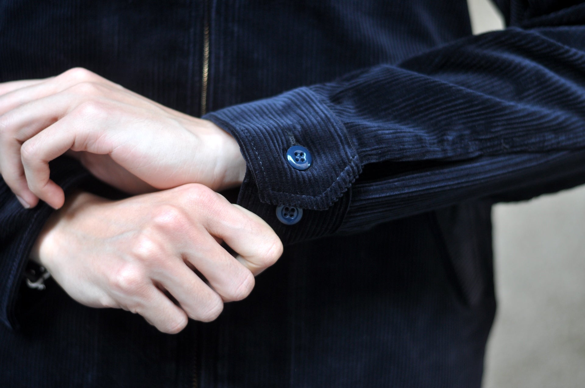 BONCOURA Heavyweight Corduroy "Dog Ear" Sport Jacket (Navy)