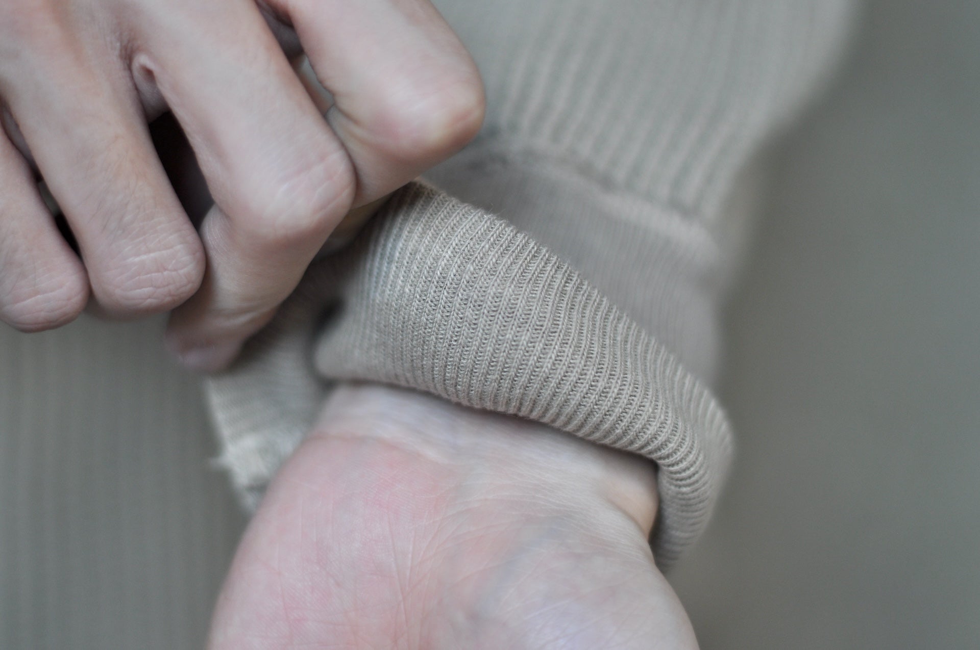 UES Ultra Heavyweight "Big Waffle" L/S Henley Thermal (Sand Beige)