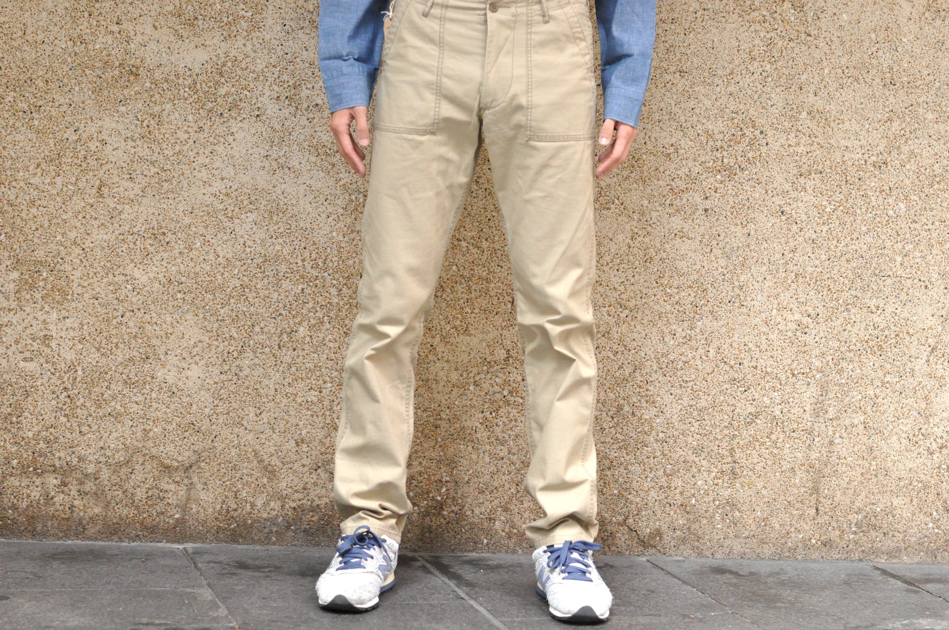 Studio D'Artisan 11oz Back Sateen Military Baker Pants (Beige)