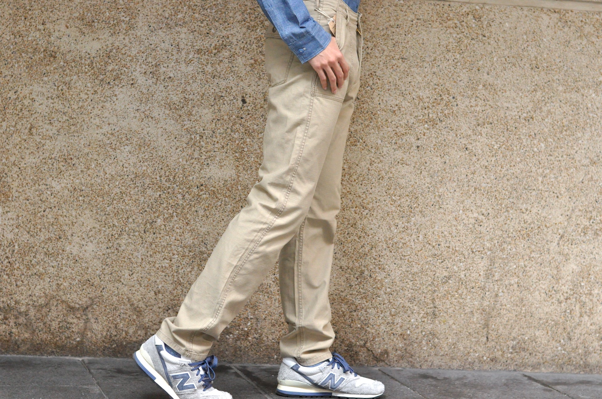 Studio D'Artisan 11oz Back Sateen Military Baker Pants (Beige)