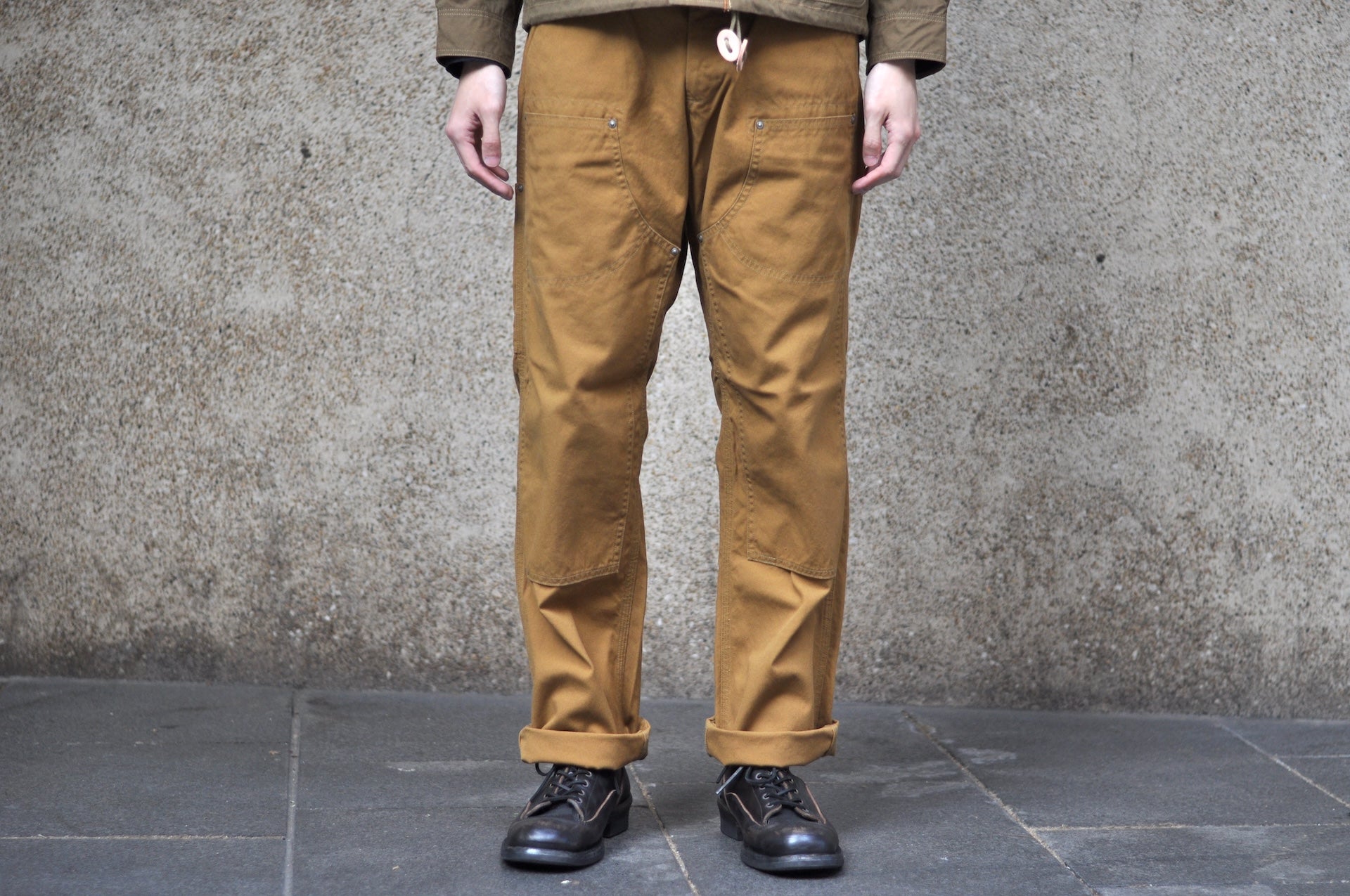 Freewheelers 11oz Duck Canvas “Bakersfield” Trousers (Yellow Brown)