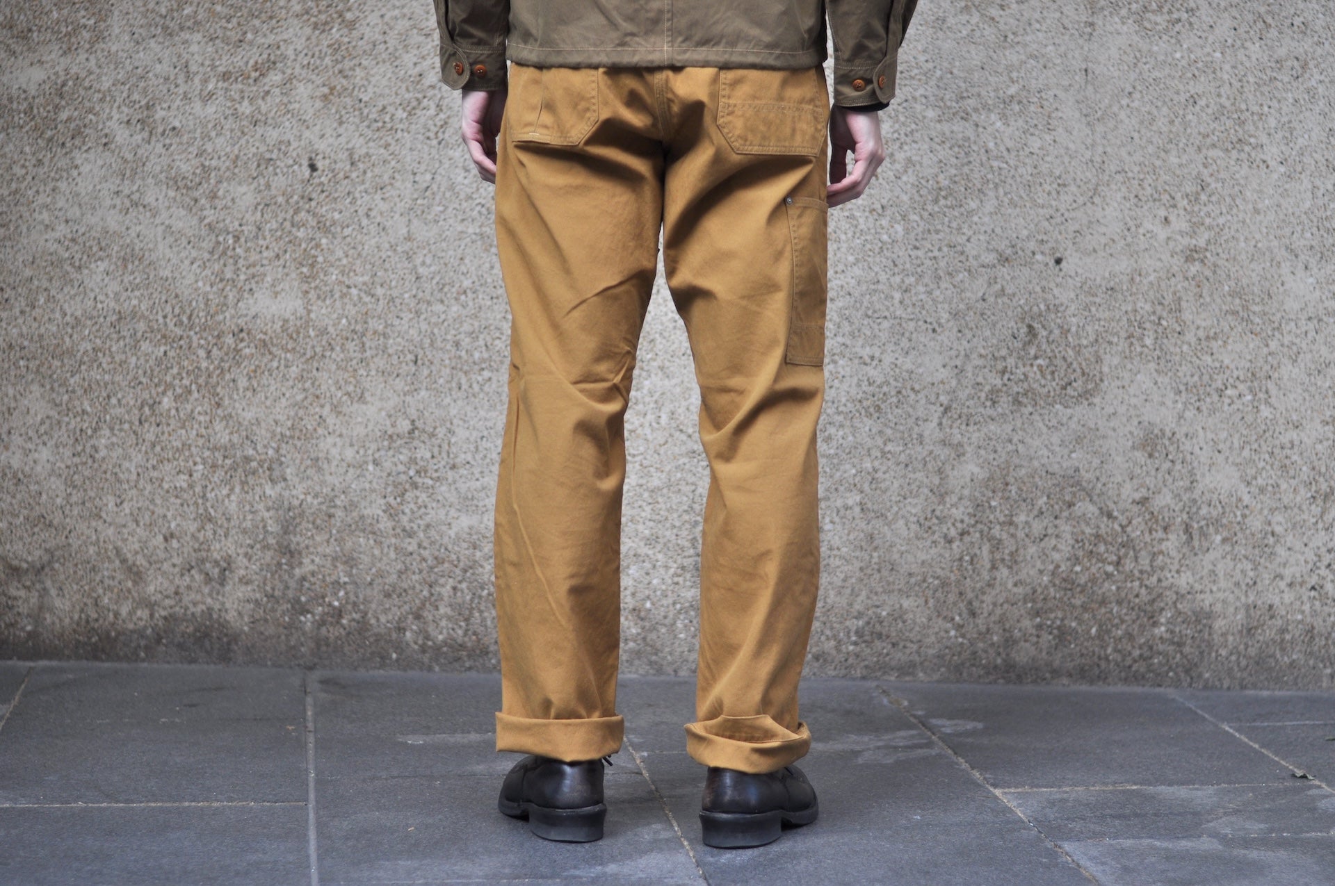 Freewheelers 11oz Duck Canvas “Bakersfield” Trousers (Yellow Brown)