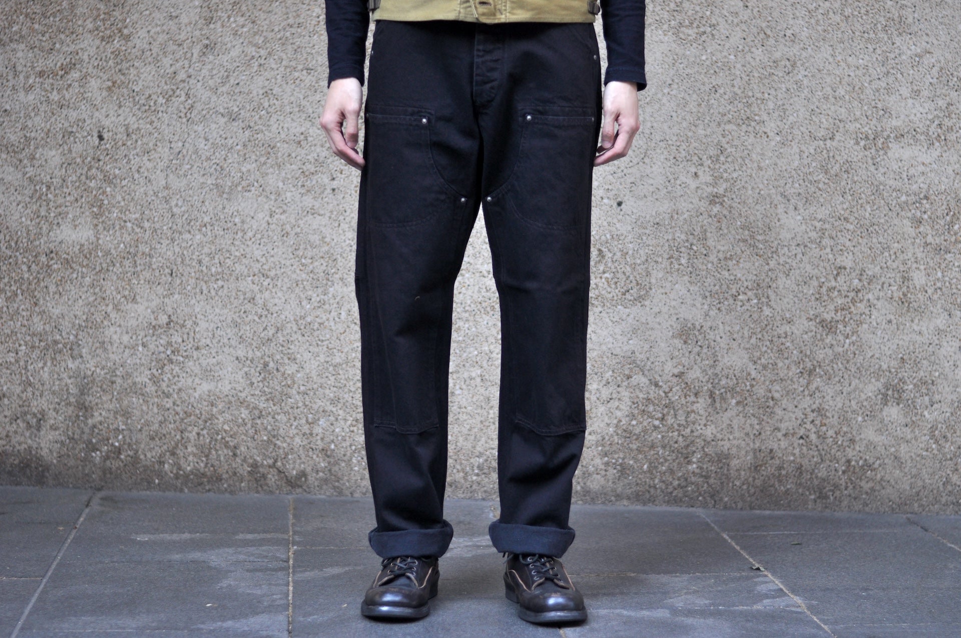 Freewheelers 11oz Duck Canvas “Bakersfield” Trousers (Rude Black)