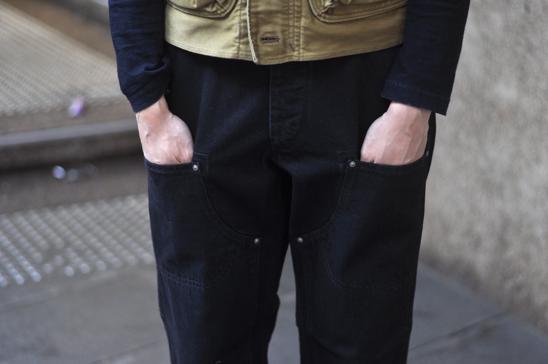 Freewheelers 11oz Duck Canvas “Bakersfield” Trousers (Rude Black)