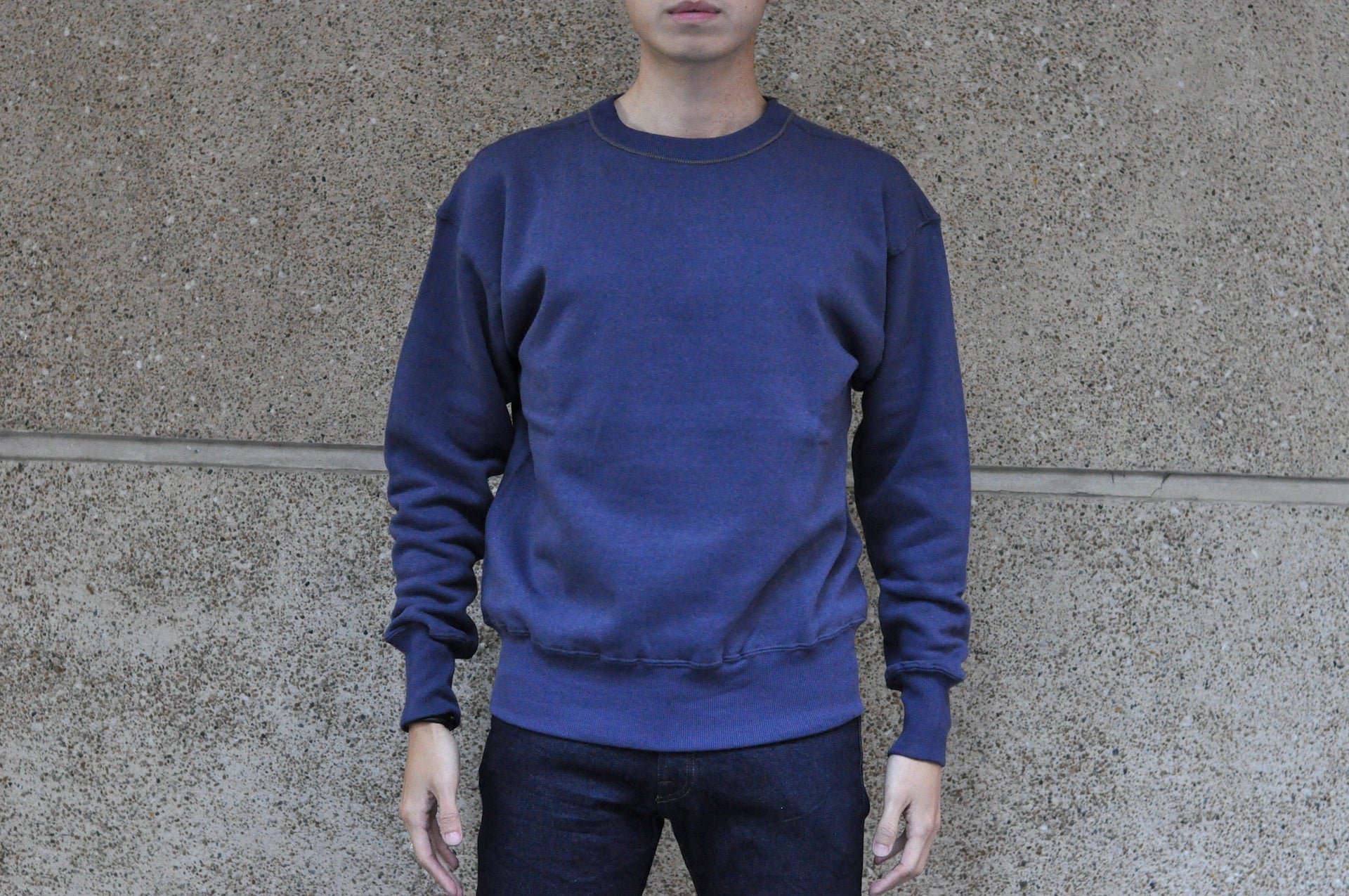 John Gluckow X Warehouse Co. 10oz Loopwheeled Classic Sweatshirt (Navy)