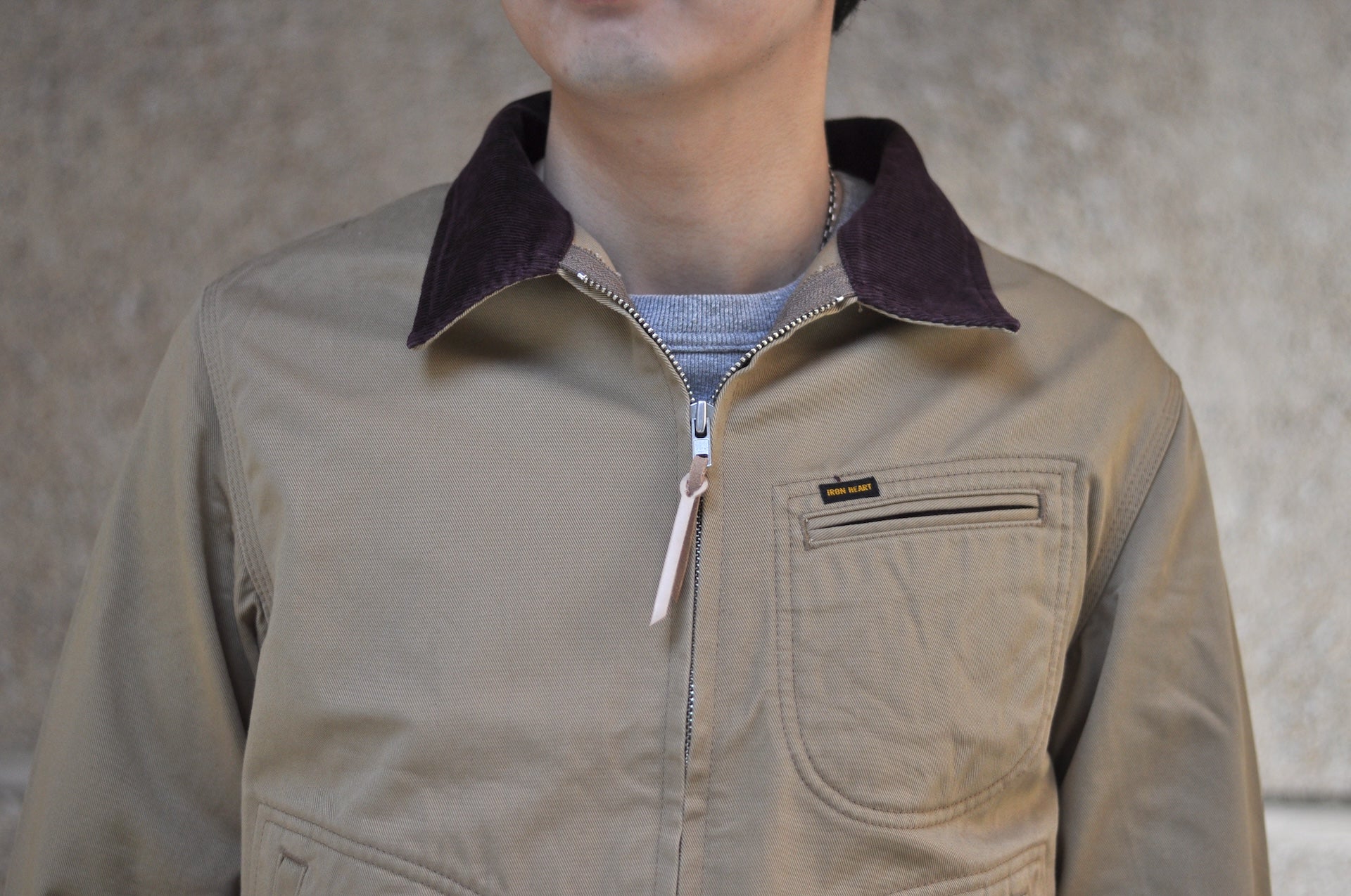 Iron Heart 12oz Kurashikizome Twill Work Jacket (Beige)