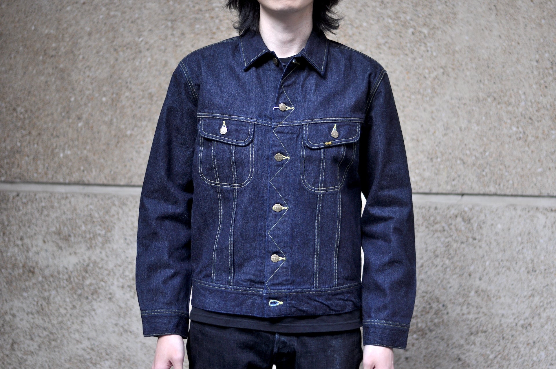 The Flat Head 14.5oz LHT "Rider" Denim Jacket (Indigo)