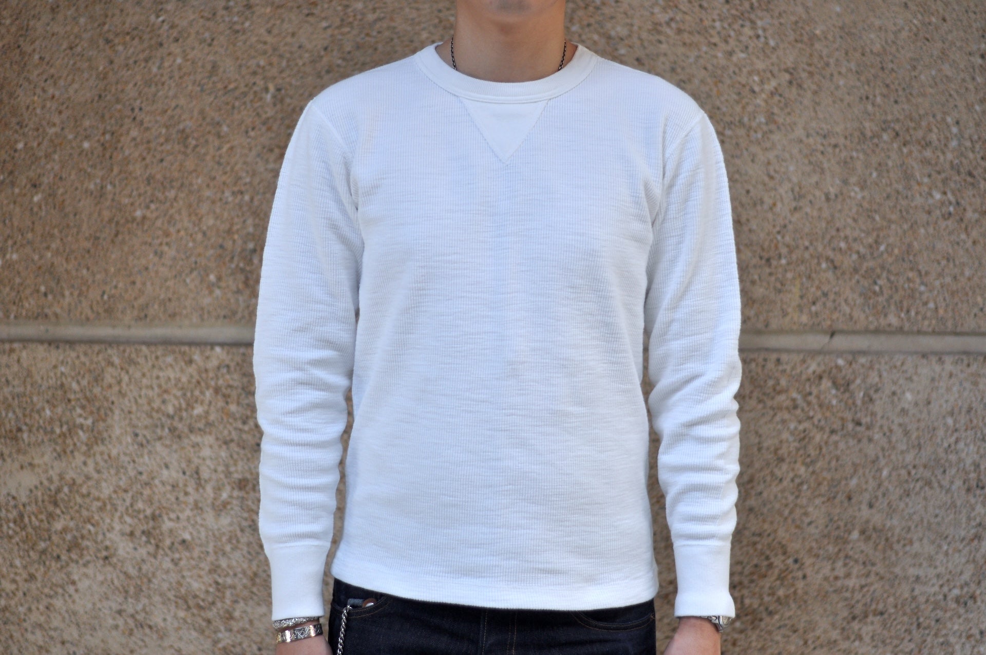 UES 11.8oz Ribbing Thermal Sweatshirt (Off White)