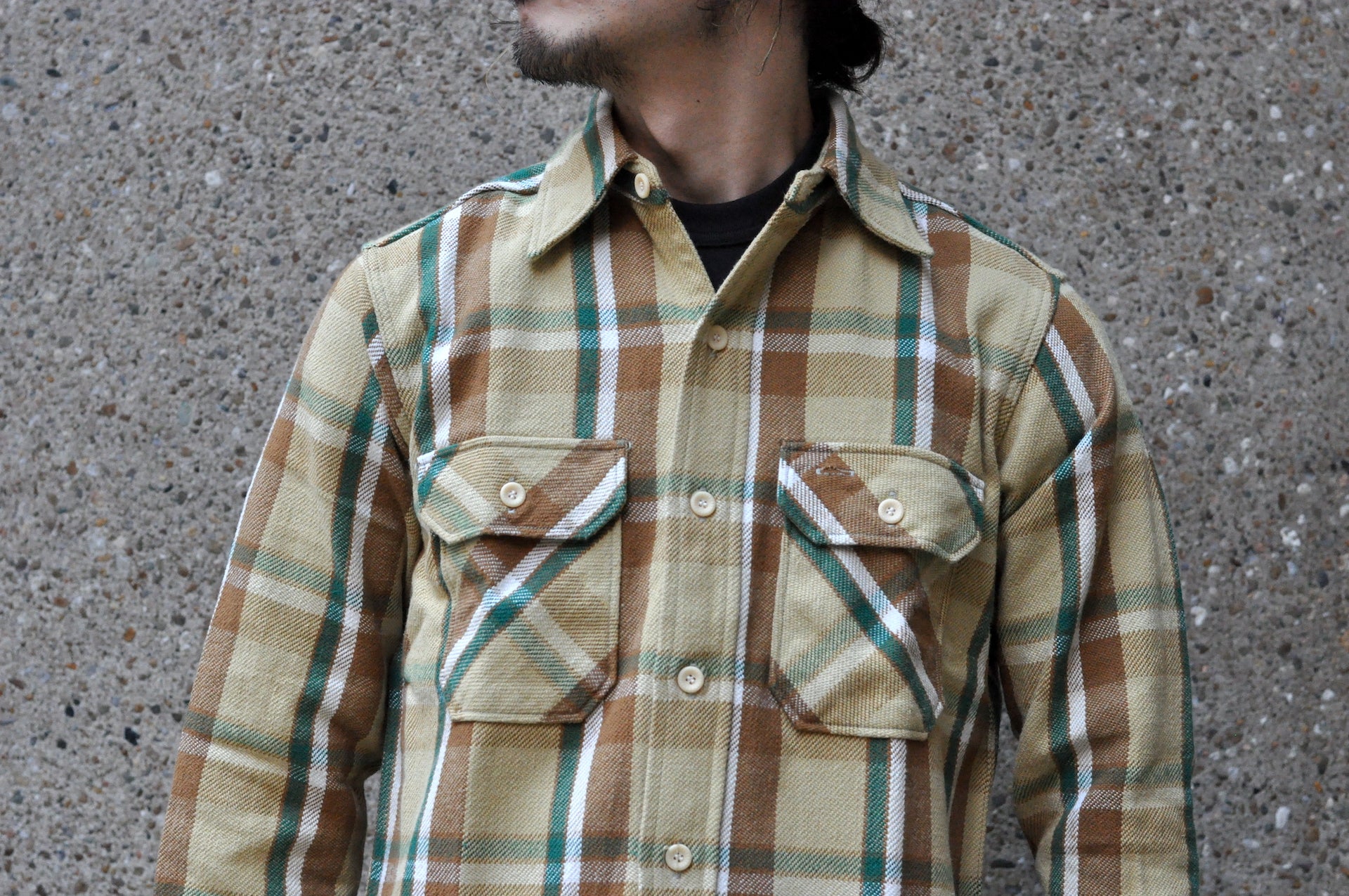 Warehouse Co. LOT.3104 Type B Selvage Flannel Workshirt (Oasis Beige)