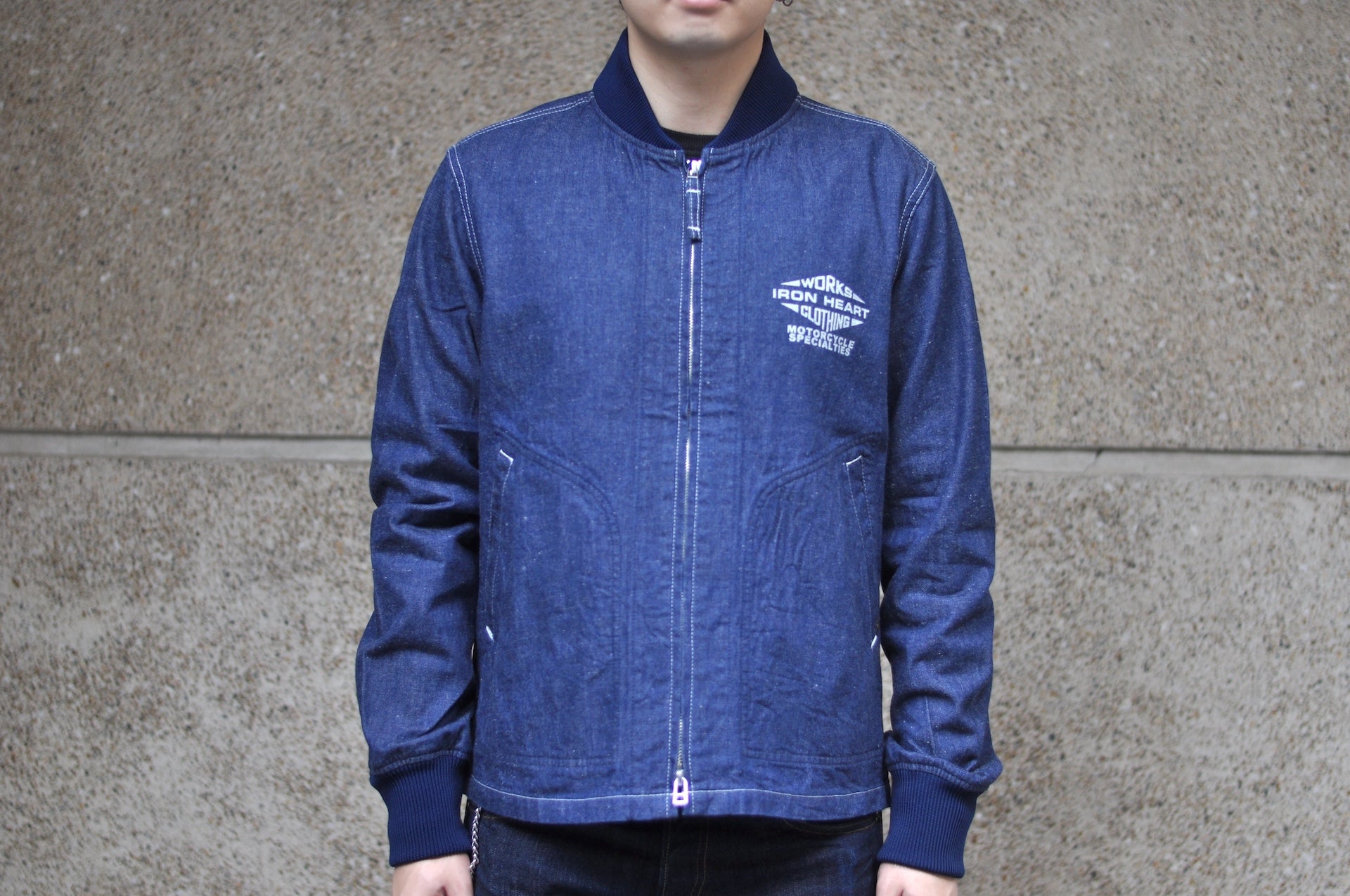 Iron Heart 10oz Indigo Dyed Nep Denim Windbreaker