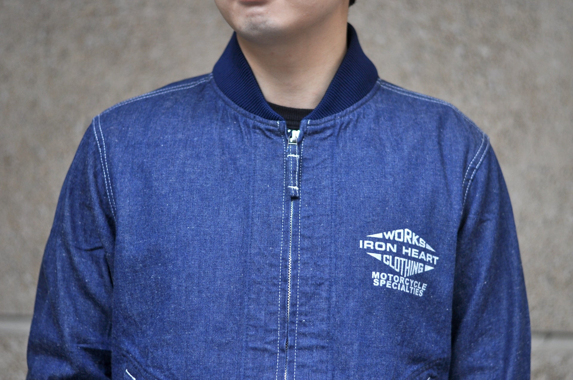 Iron Heart 10oz Indigo Dyed Nep Denim Windbreaker