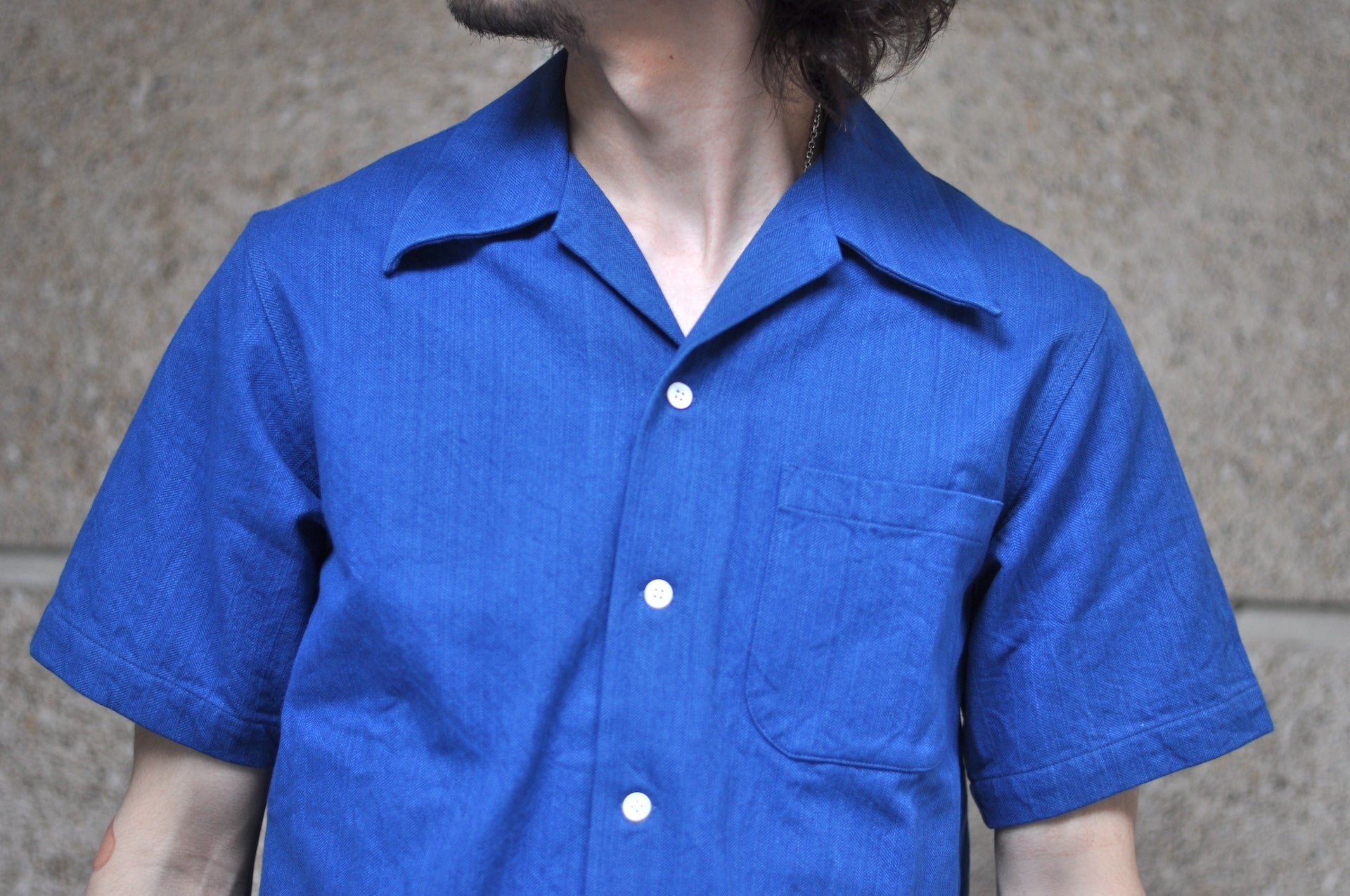 Samurai 10oz Natural Indigo Dyed HBT S/S Aloha Shirt