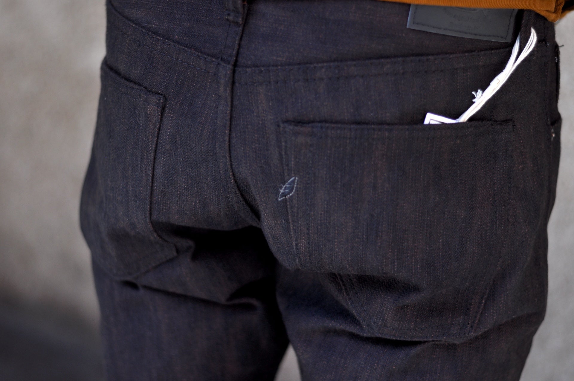 Pure Blue Japan 15oz PER-EX-013-BK "Black X Persimmon" Extra Slub Denim (Slim Tapered Fit)
