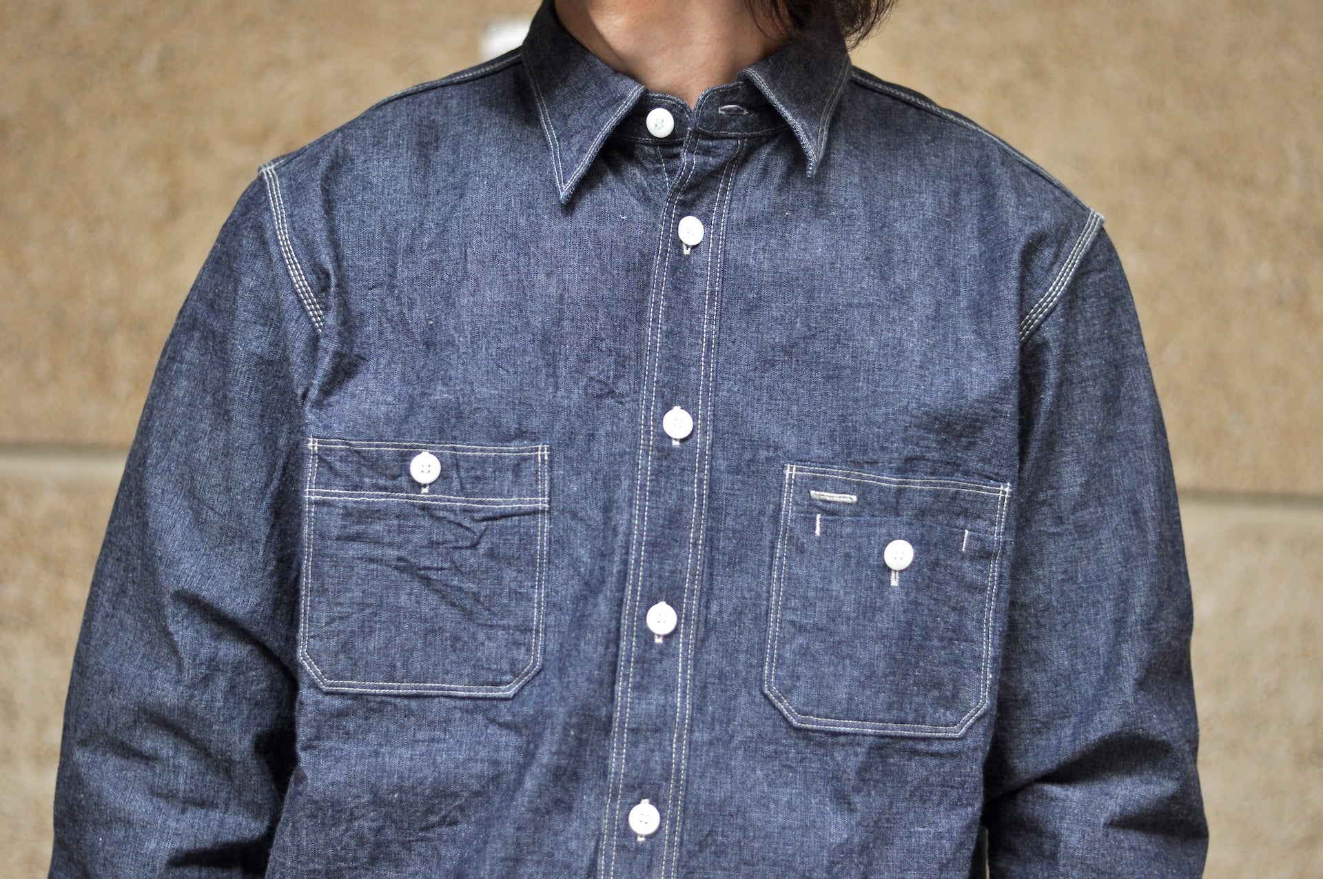 Samurai 13oz Indigo Dyed Selvage Denim Early Workshirt (Overseas Edition)