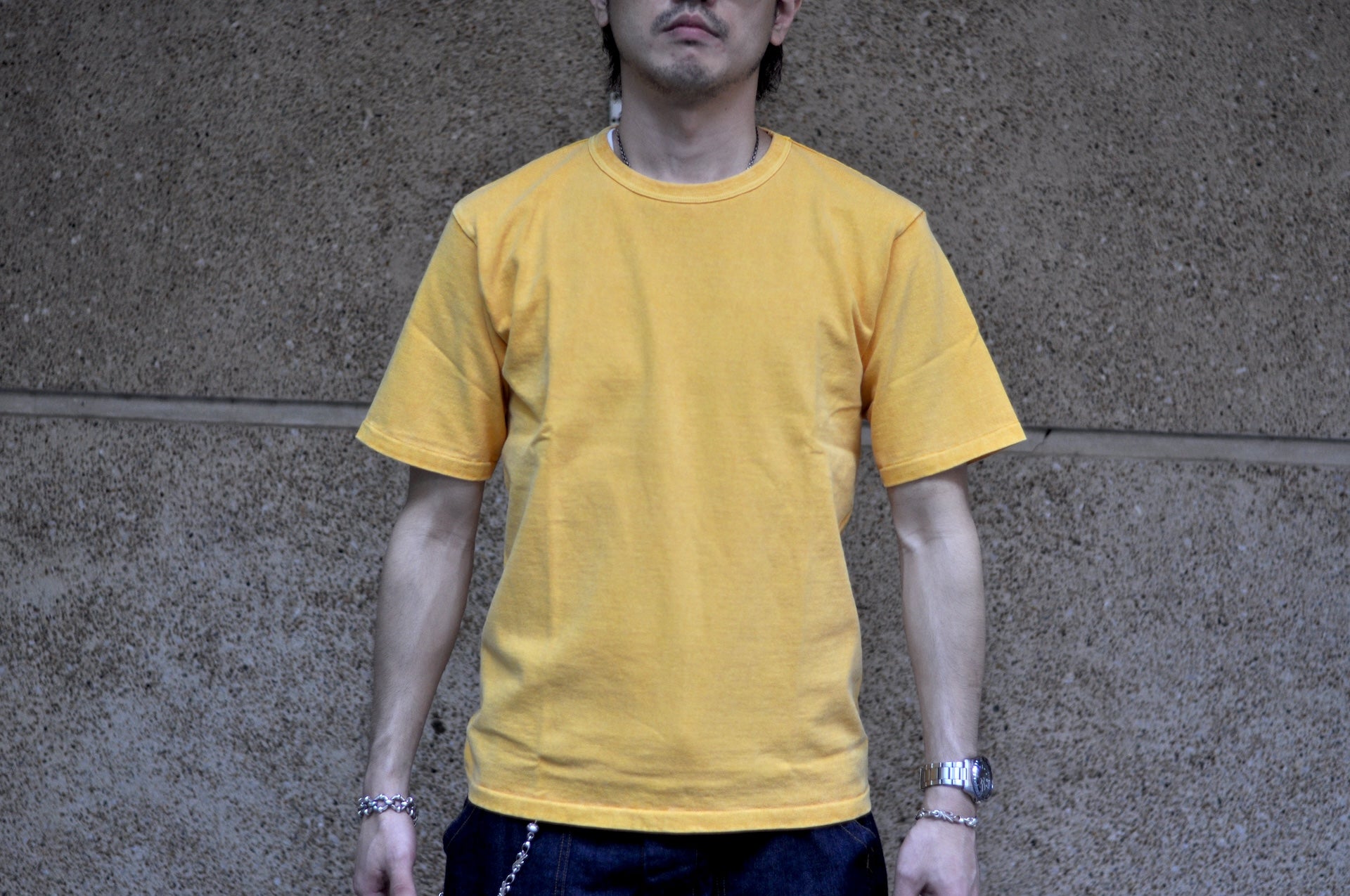 Dubble Works 9oz "Ultra-Heavy" Pigment Dyed Loopwheeled Tee (Gold)