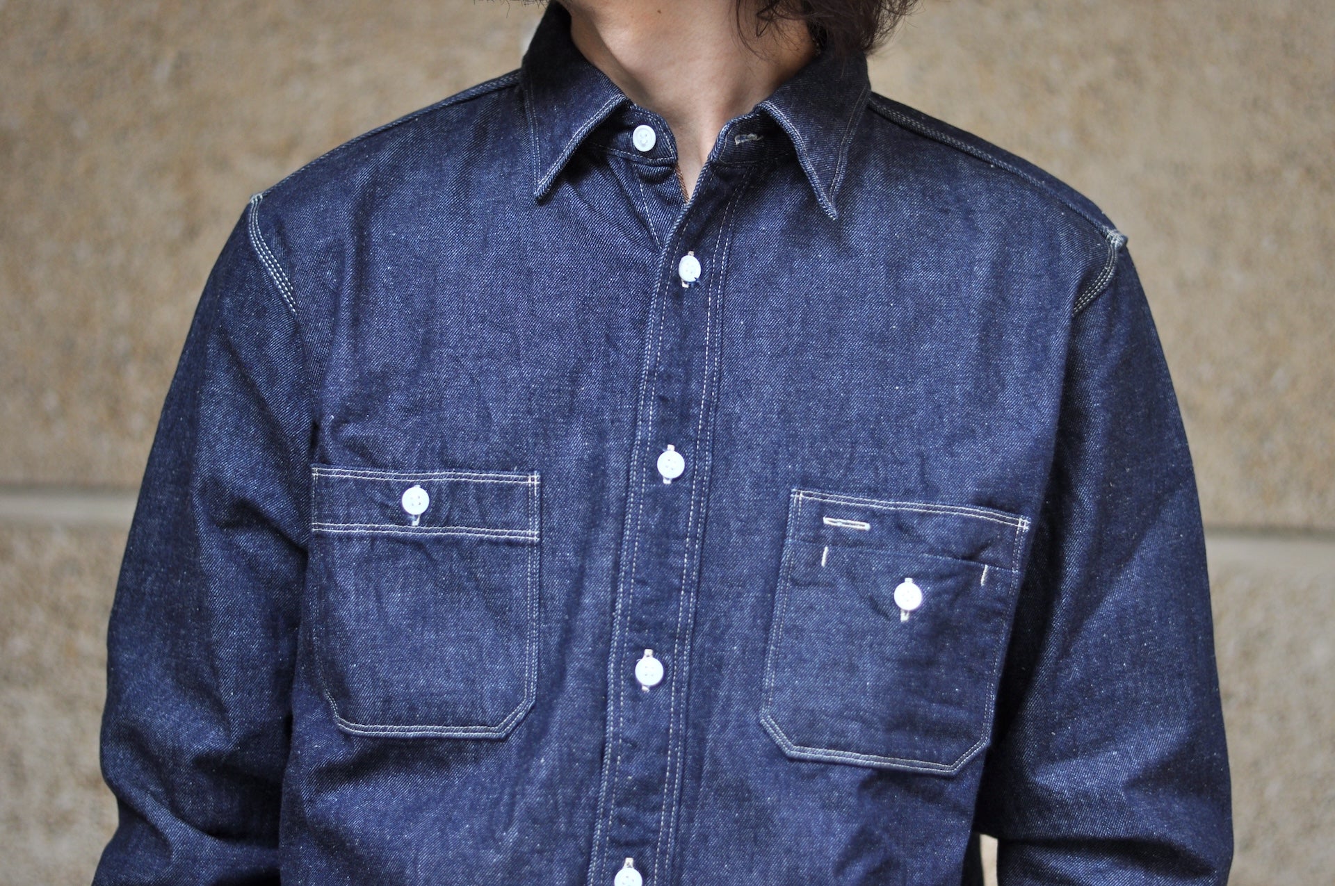 Samurai 10oz Indigo Dyed “Nippon Cotton" Selvage Denim Early Workshirt (Overseas Edition)
