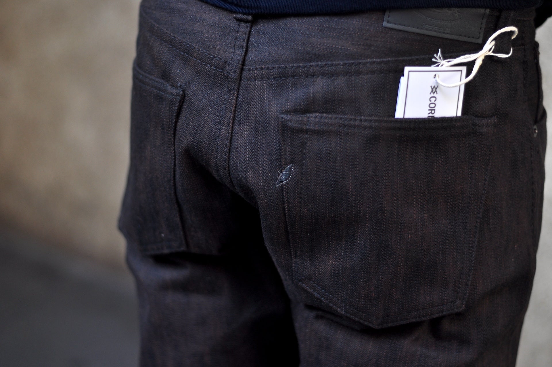 Pure Blue Japan 15oz PER-EX-019-BK "Black X Persimmon" Extra Slub Denim (Relaxed Tapered Fit)