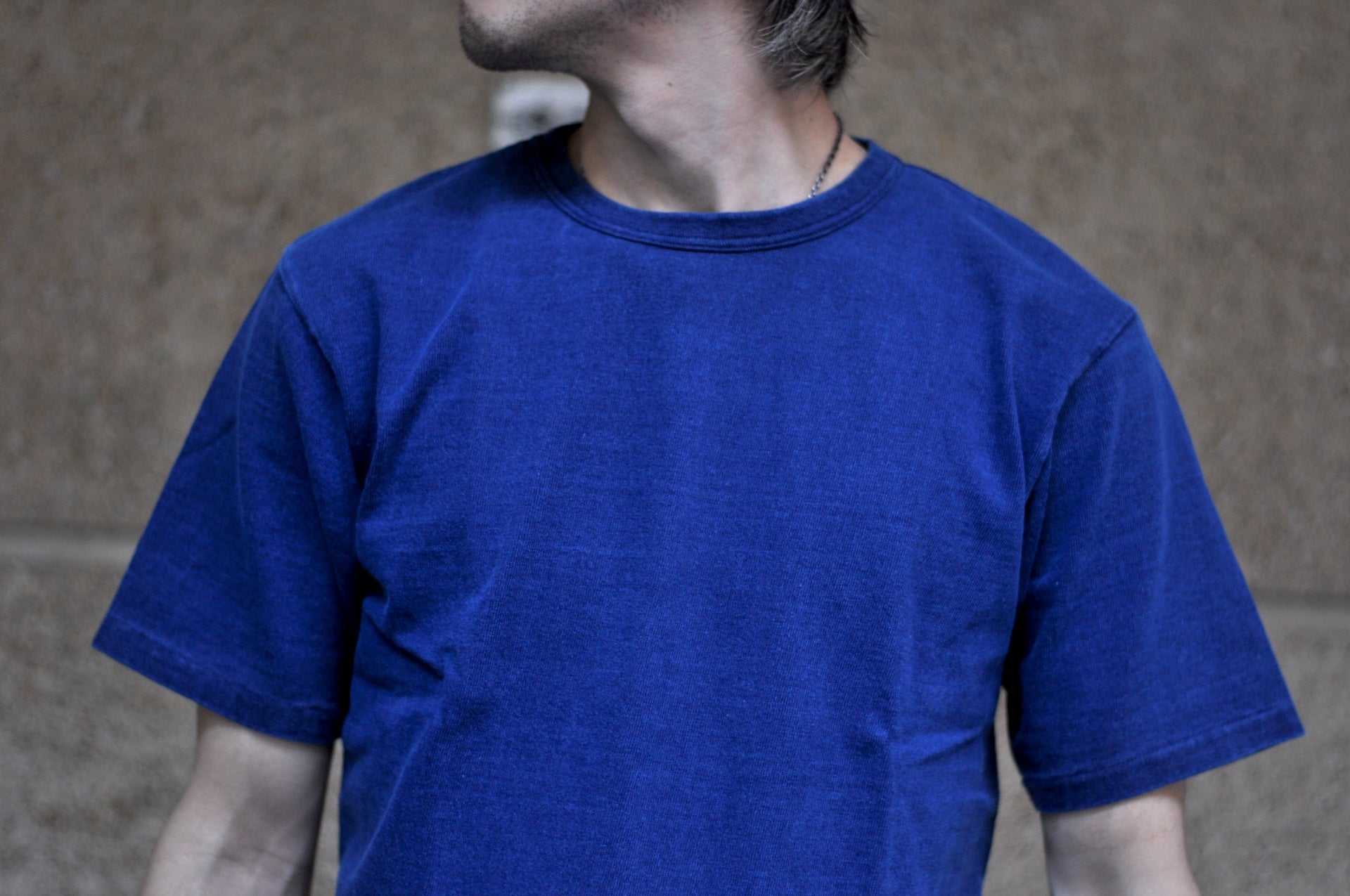 Dubble Works 9oz "Ultra-Heavy" Pigment Dyed Loopwheeled Tee (Indigo)