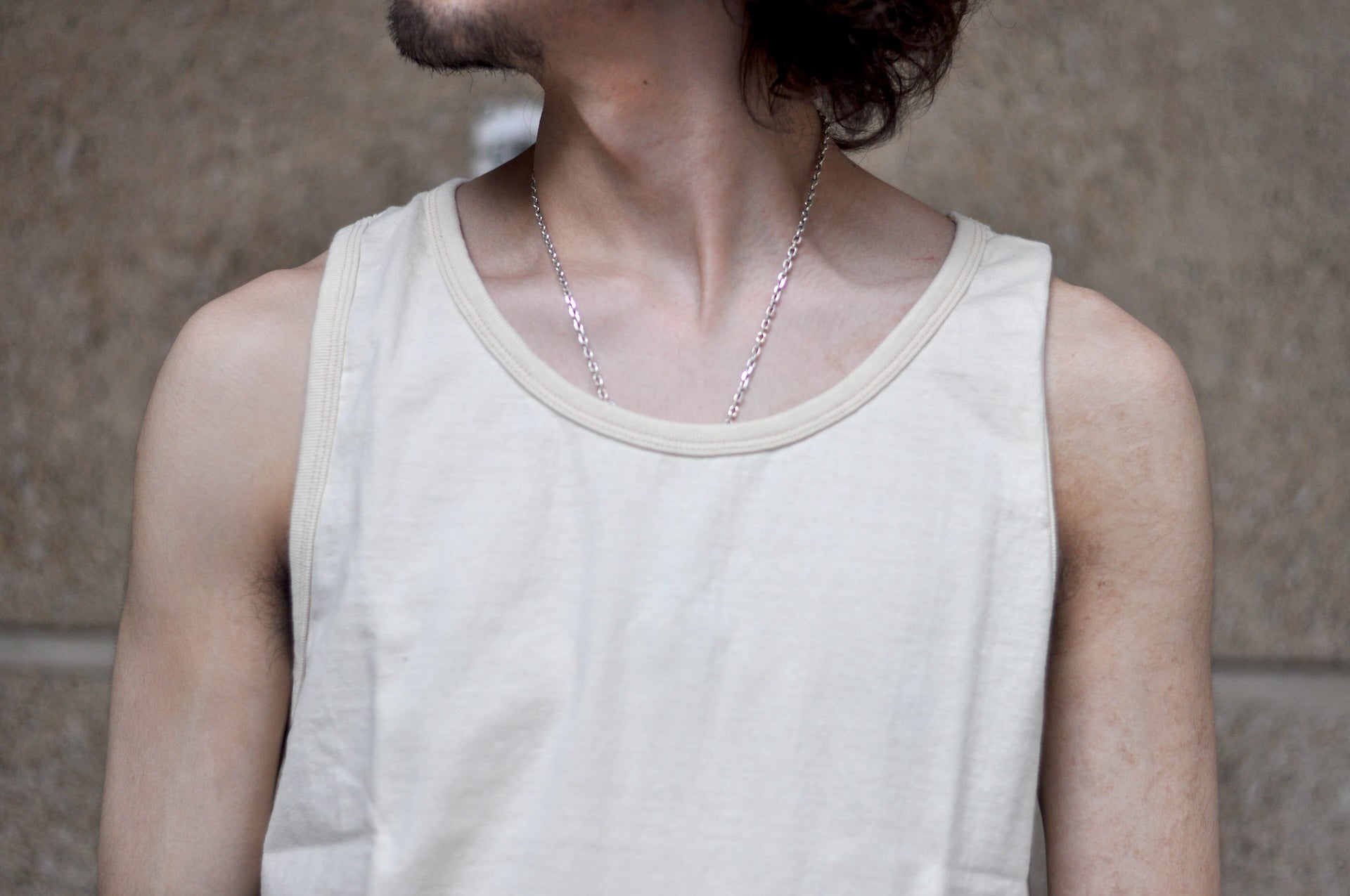The Flat Head 9oz Loopwheeled Tank Tee (Ivory)
