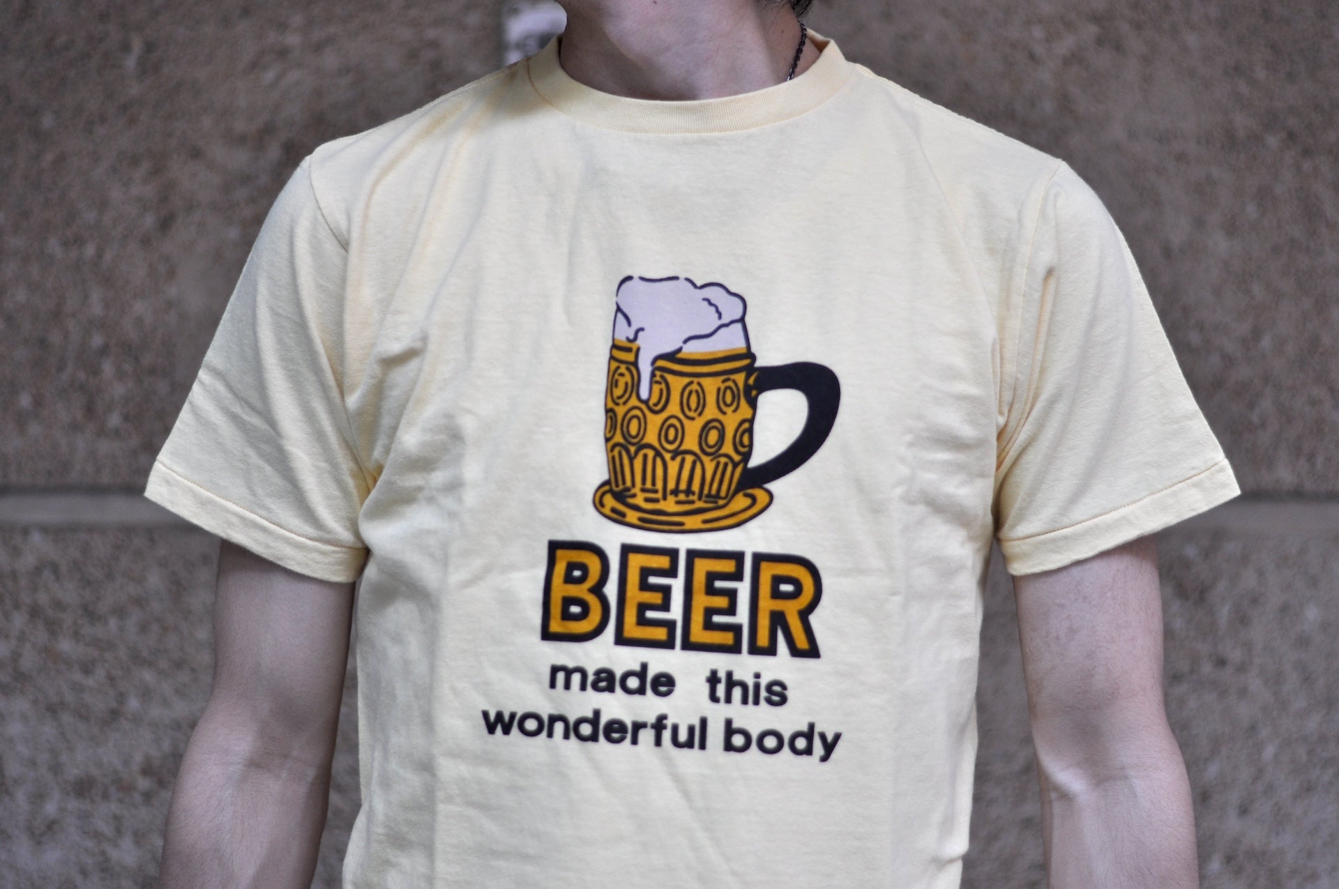 Dubble Works 5.5oz "Beer" Loopwheeled Tee (Pale Yellow)