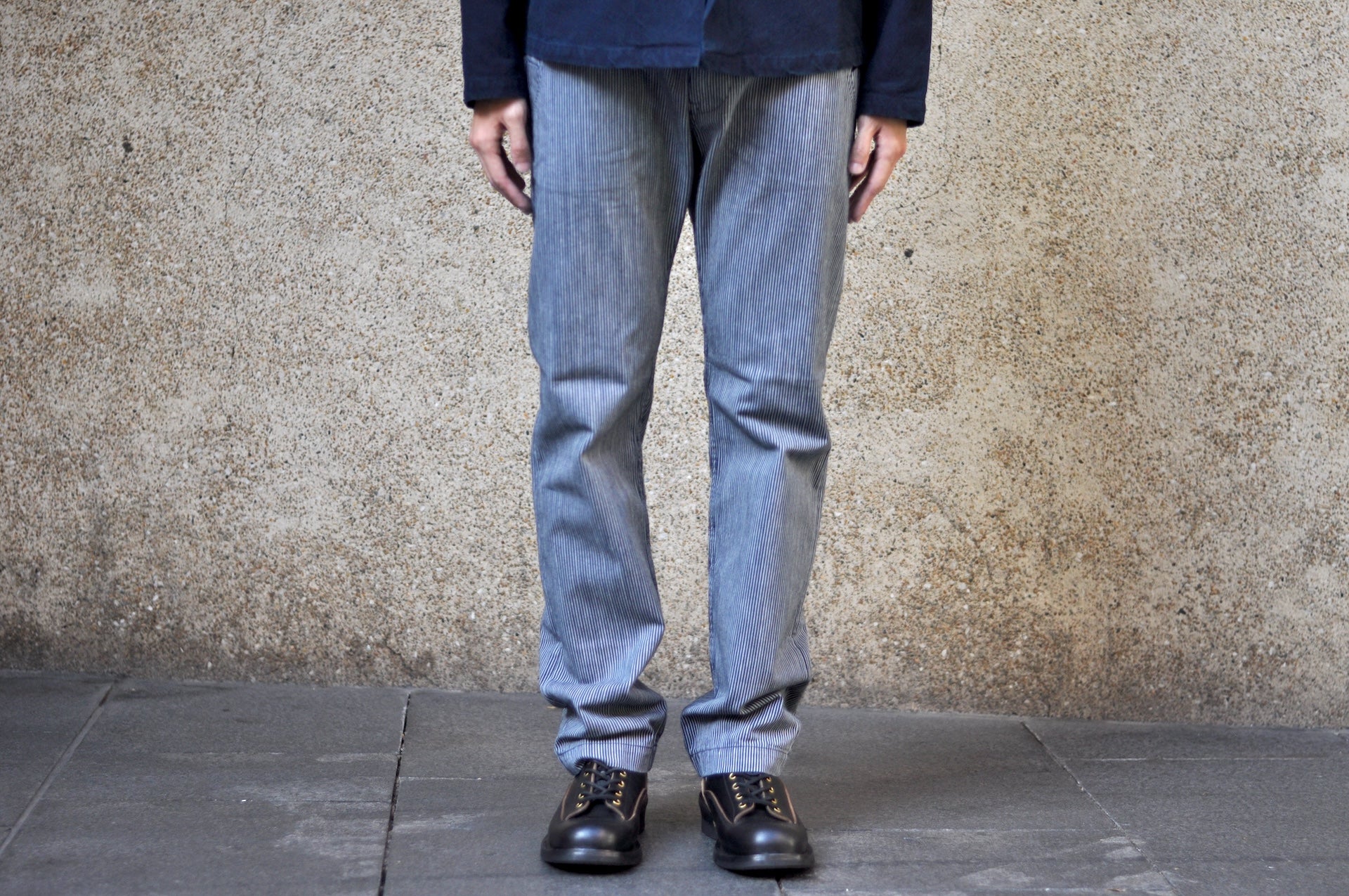 Pure Blue Japan 11oz Indigo Hickory Utility Work Pants (Classic Straight fit)