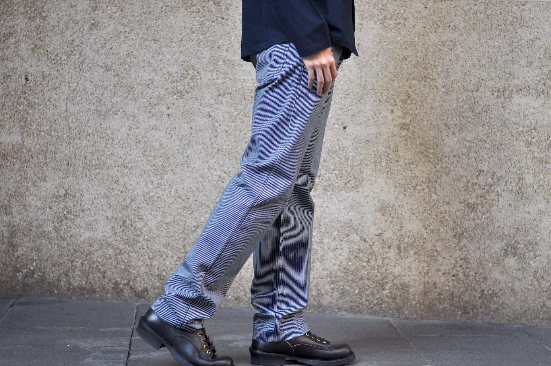 Pure Blue Japan 11oz Indigo Hickory Utility Work Pants (Classic Straight fit)