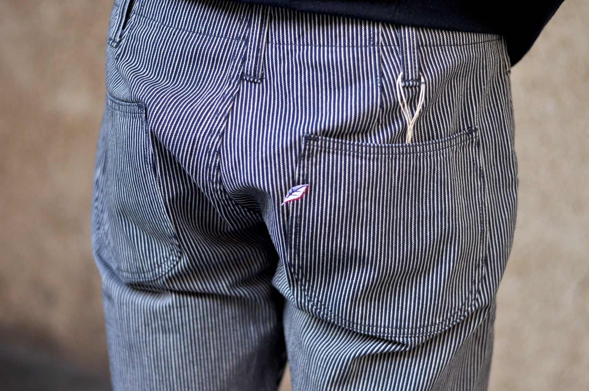 Pure Blue Japan 11oz Indigo Hickory Utility Work Pants (Classic Straight fit)