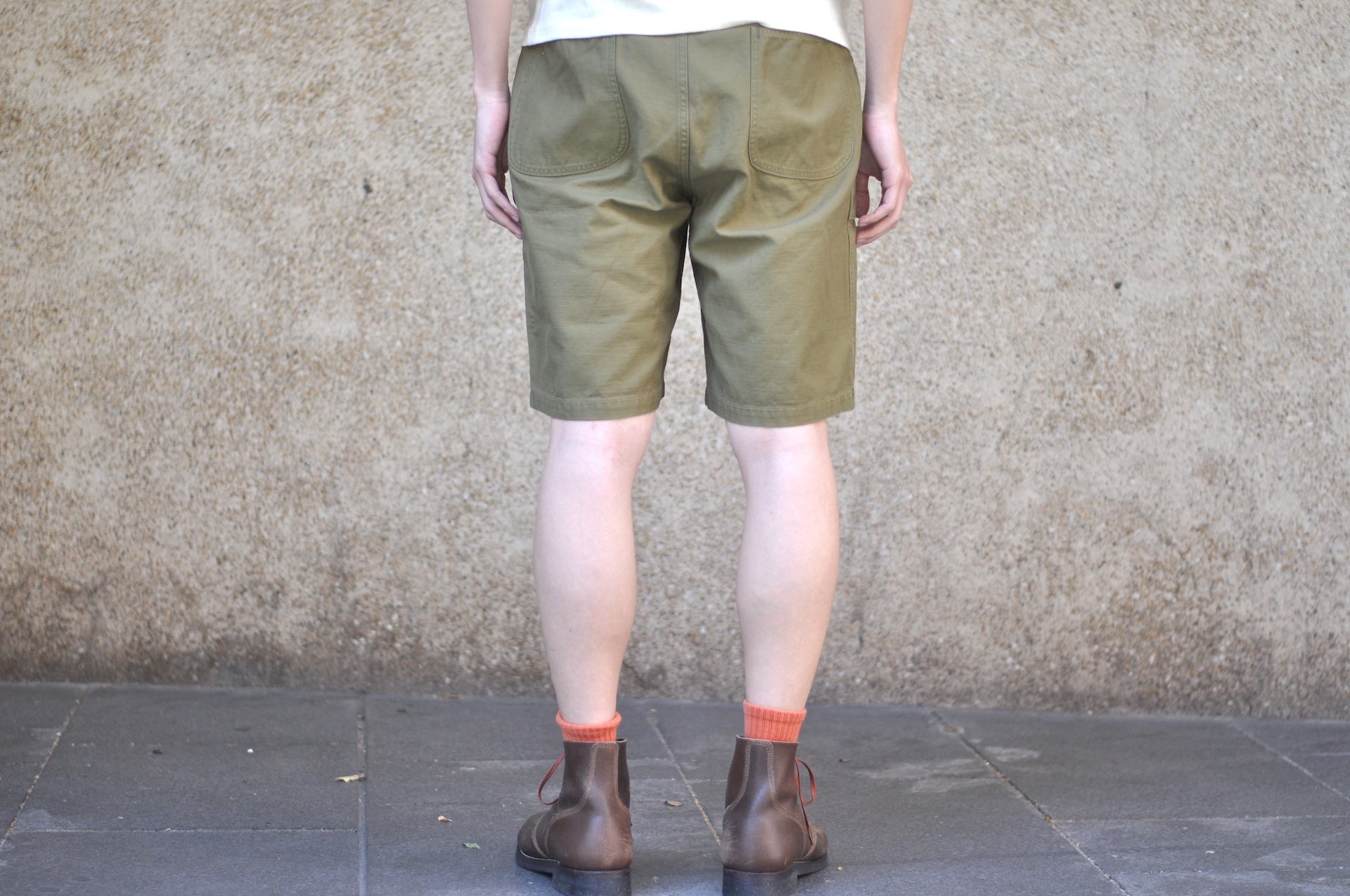 Freewheelers “GRUNTS” Back Satin Cut-Length Trousers (Olive)