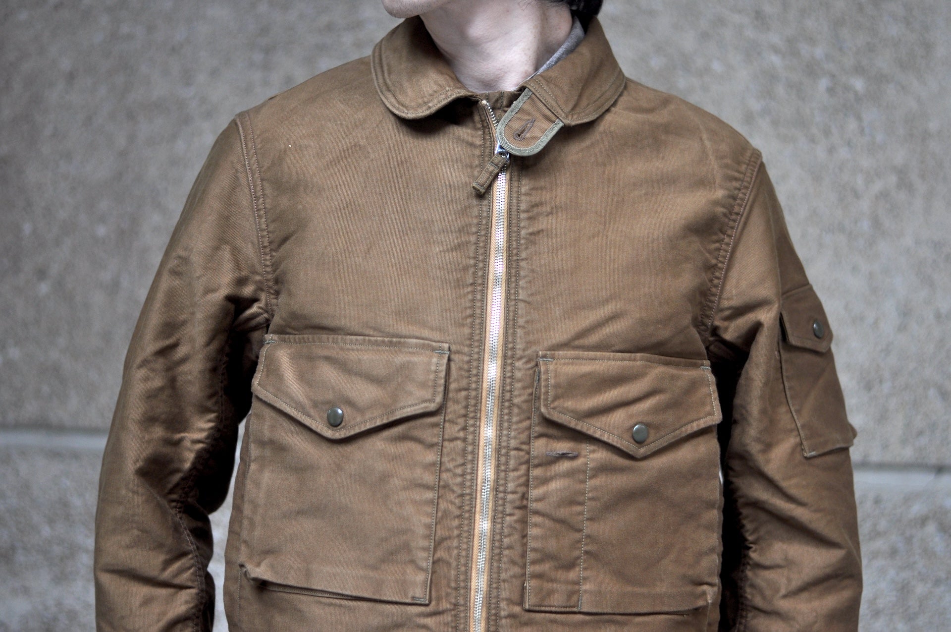 Freewheelers "S-8 Aviators" Summer Flying Jacket (Sepia Brown)