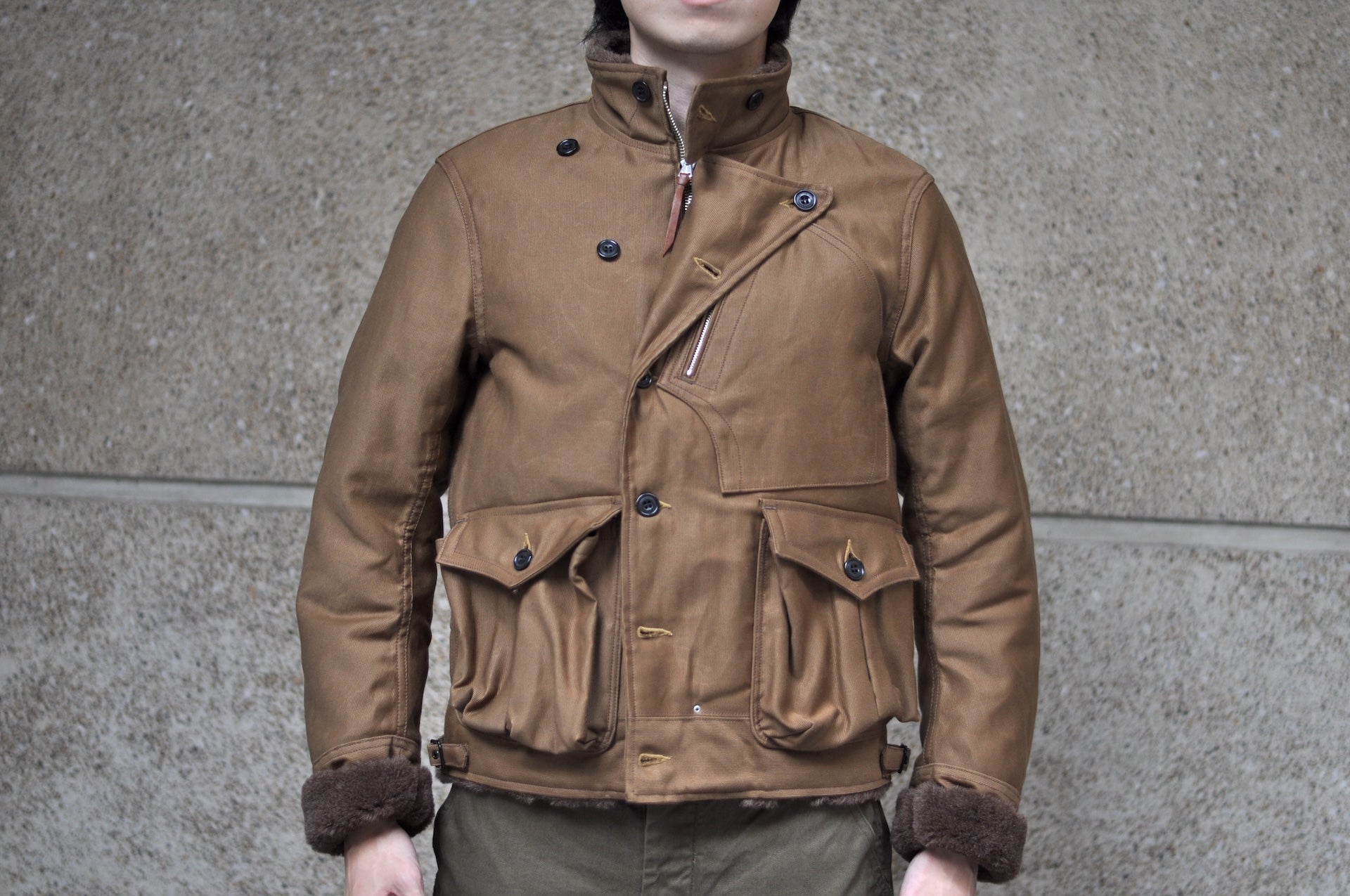 Freewheelers "Winter Aviators" Jacket (Sepia Brown)