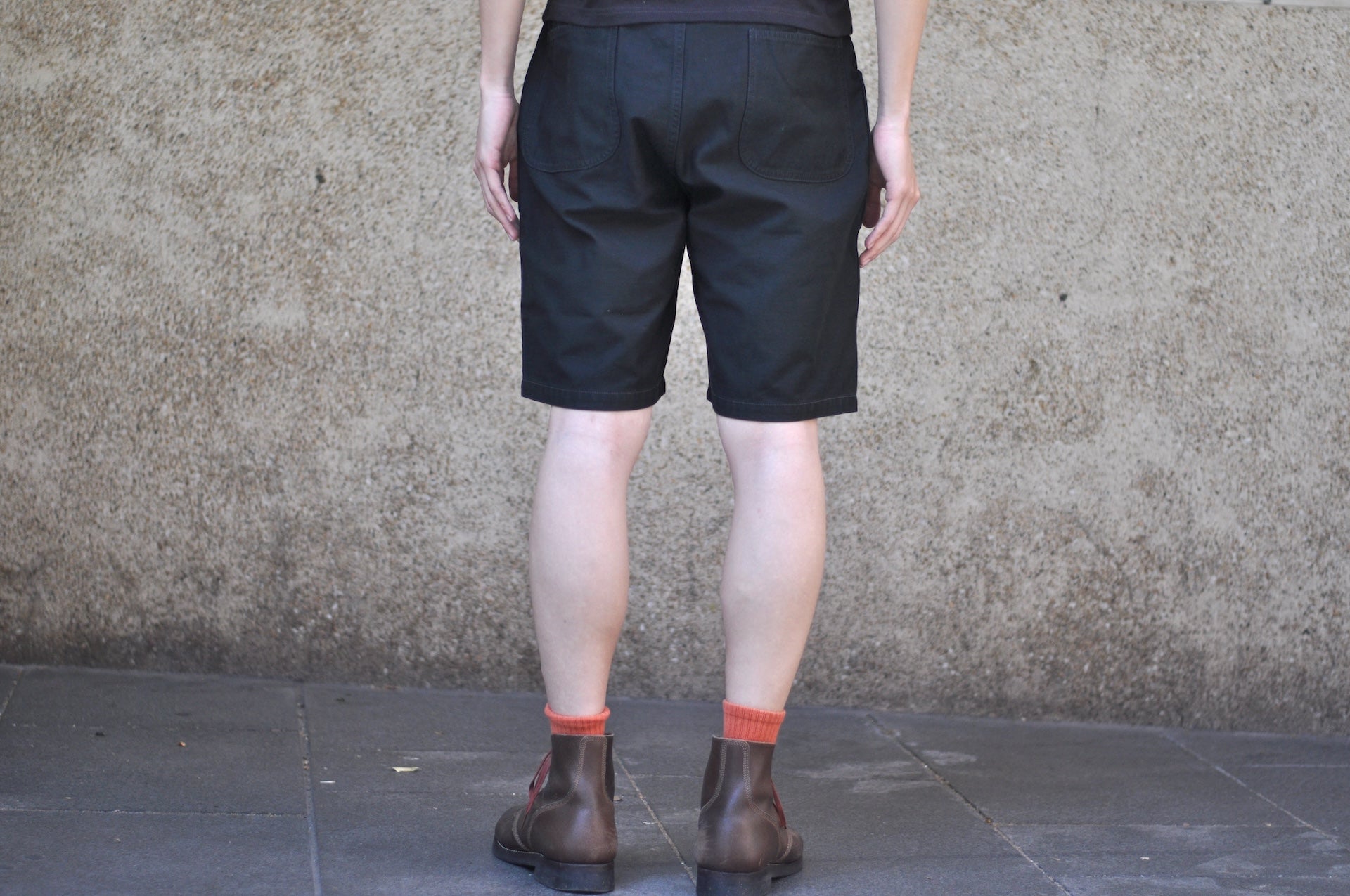 Freewheelers “GRUNTS” Back Satin Cut-Length Trousers (Black)