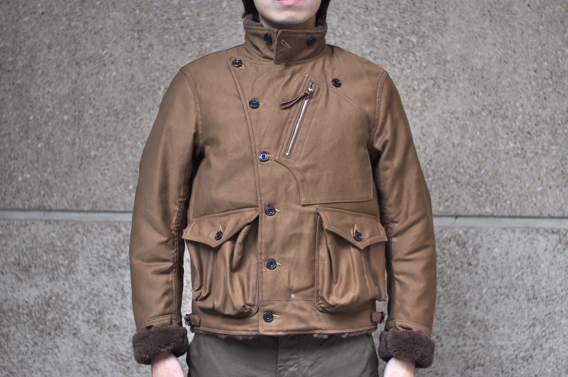 Freewheelers "Winter Aviators" Jacket (Sepia Brown)