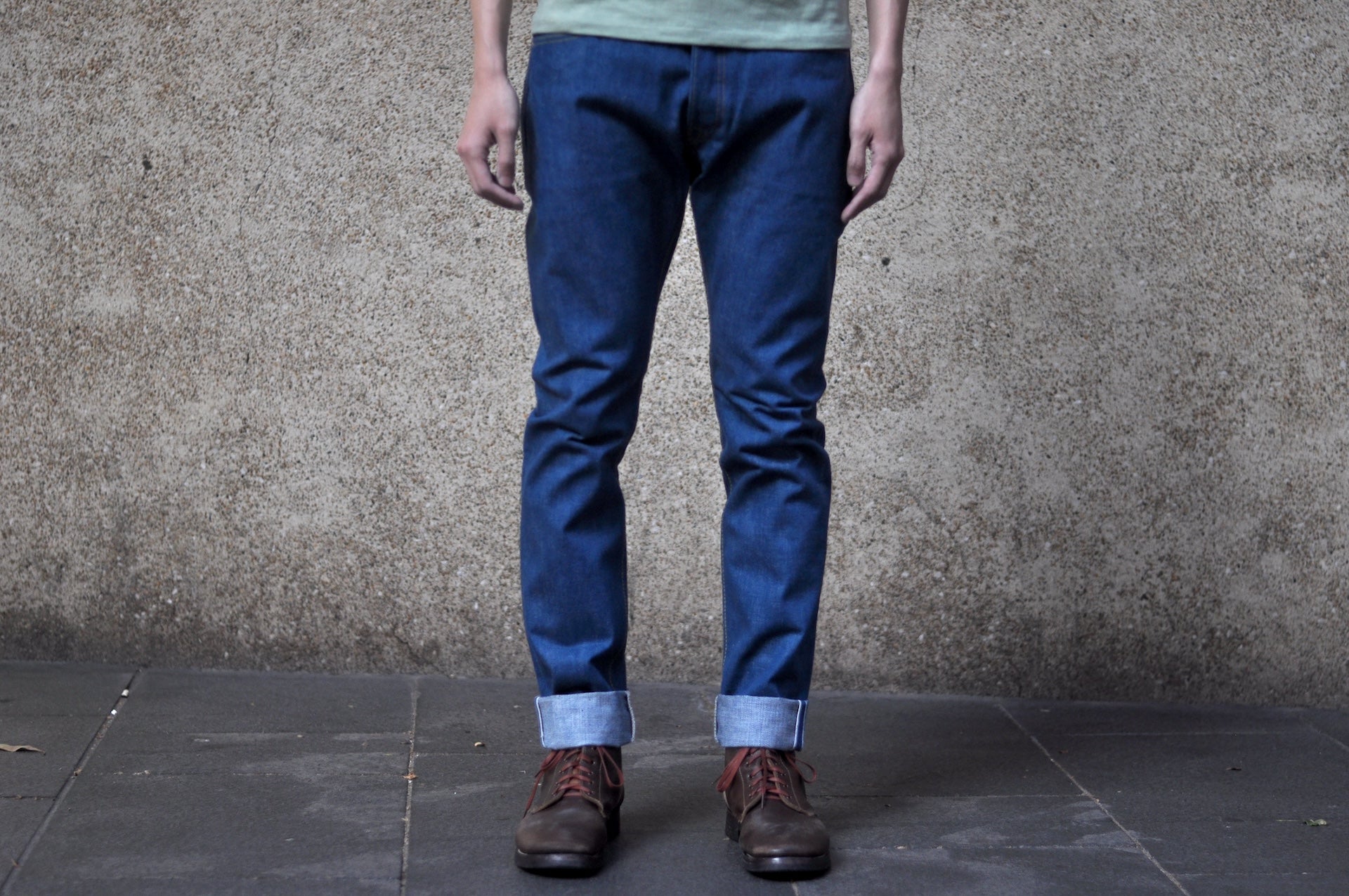 Pure Blue Japan 14oz GRE-019 "Greencast" Denim (Relaxed Tapered Fit)