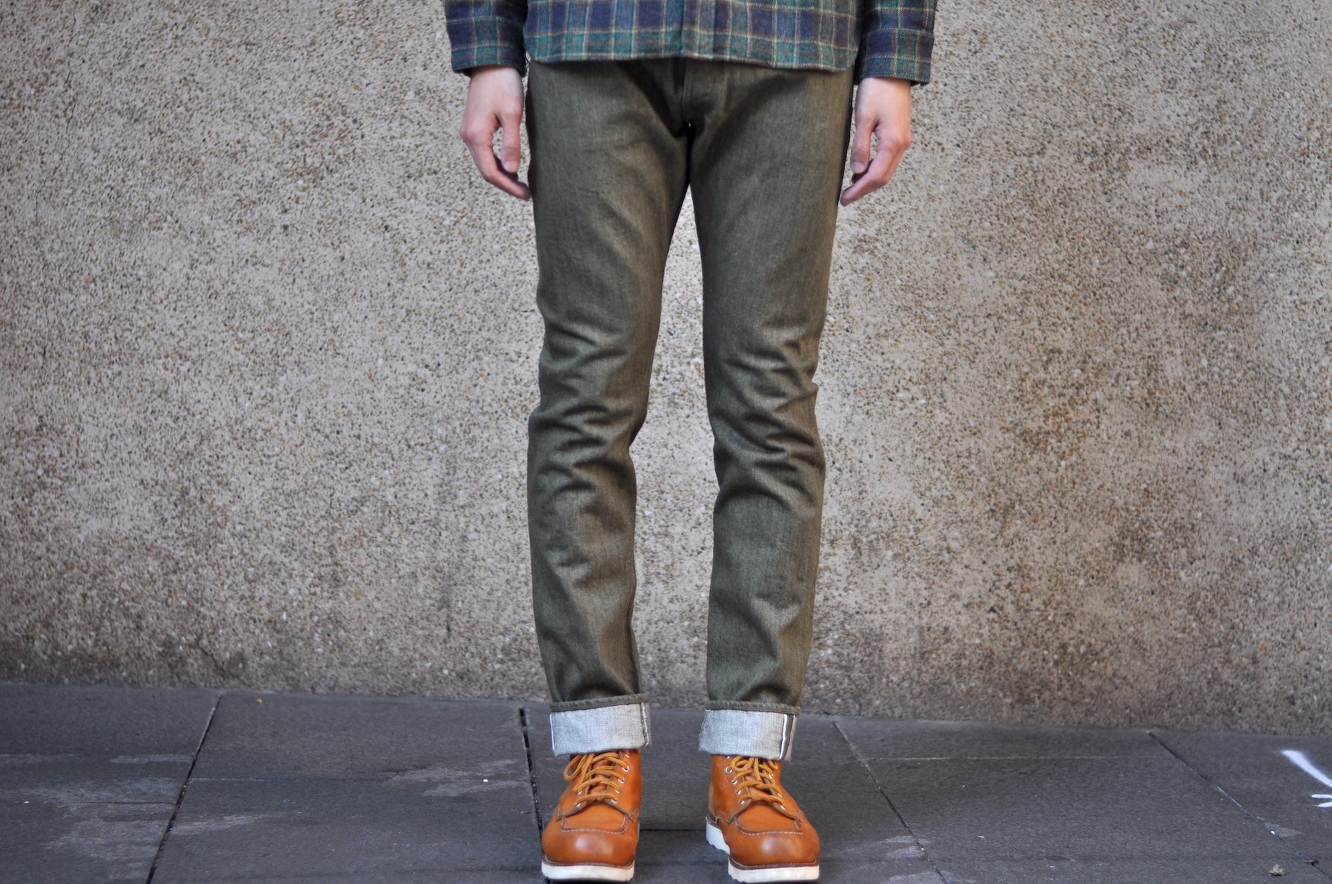 Pure Blue Japan 14oz OL-14oz-019 "Olive Branch" Denim (Relaxed Tapered fit)