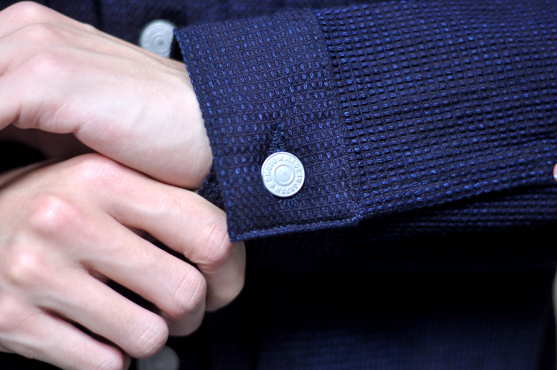 Omoto Denim 12oz Indigo Dyed "Cube Sashiko" Modified Type 2 Jacket