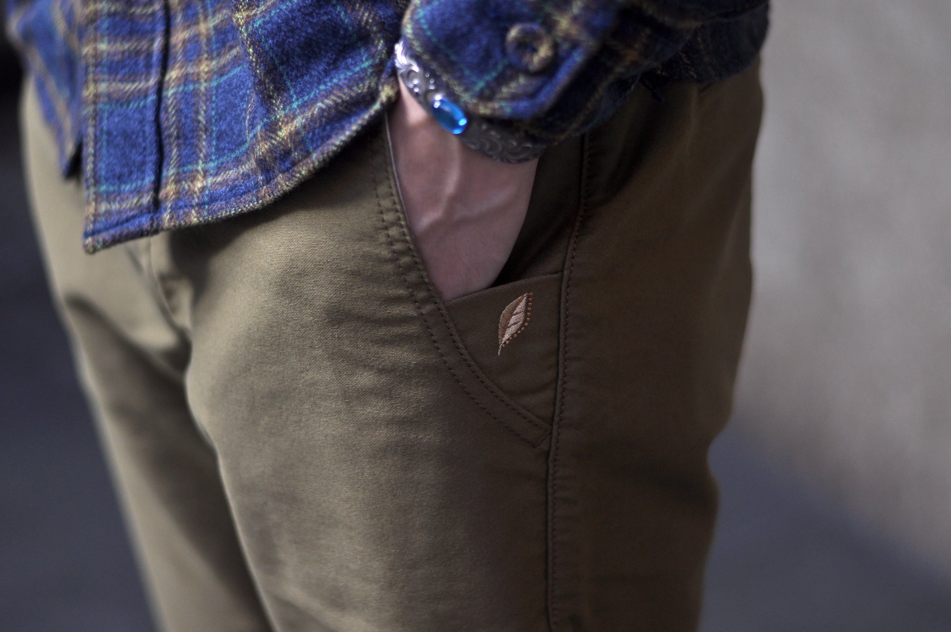Pure Blue Japan 12oz Moleskin "Worker's Chinos" (Olive)