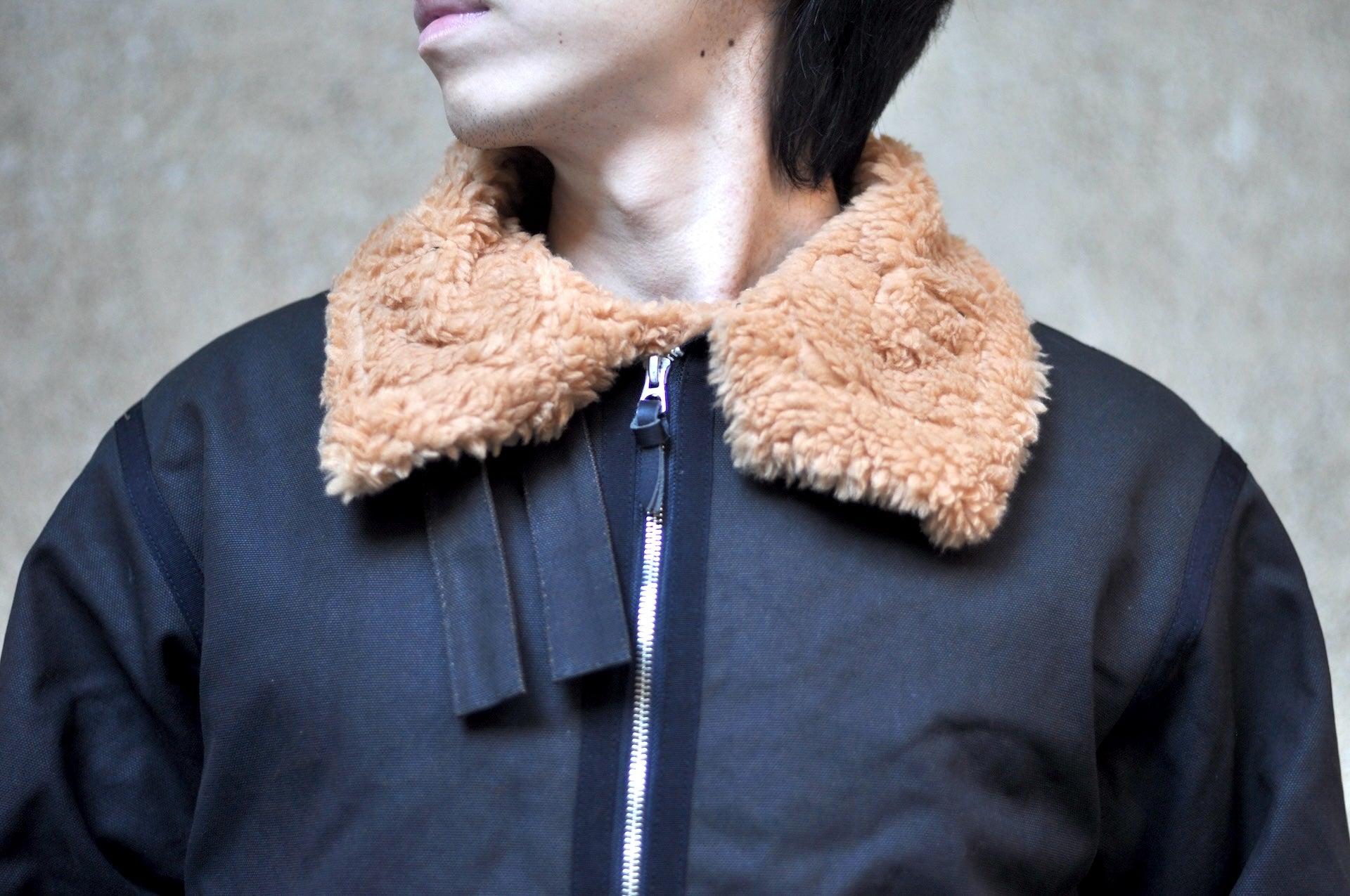 Samurai Black Coated Duck Canvas B-3 Flight Jacket