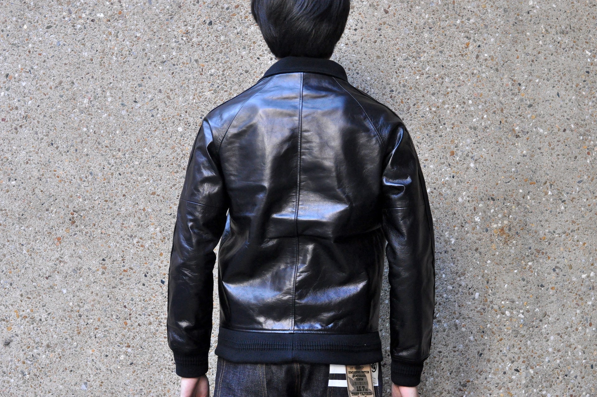 The Flat Head Horsehide Track Jacket (Jet Black)