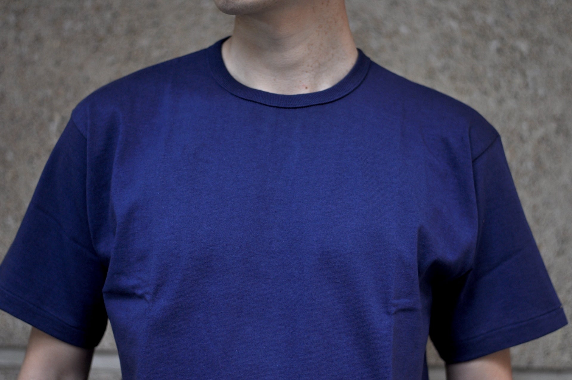 Denime X Warehouse Co. 7oz Loopwheeled Plain Tee (Ink Navy)