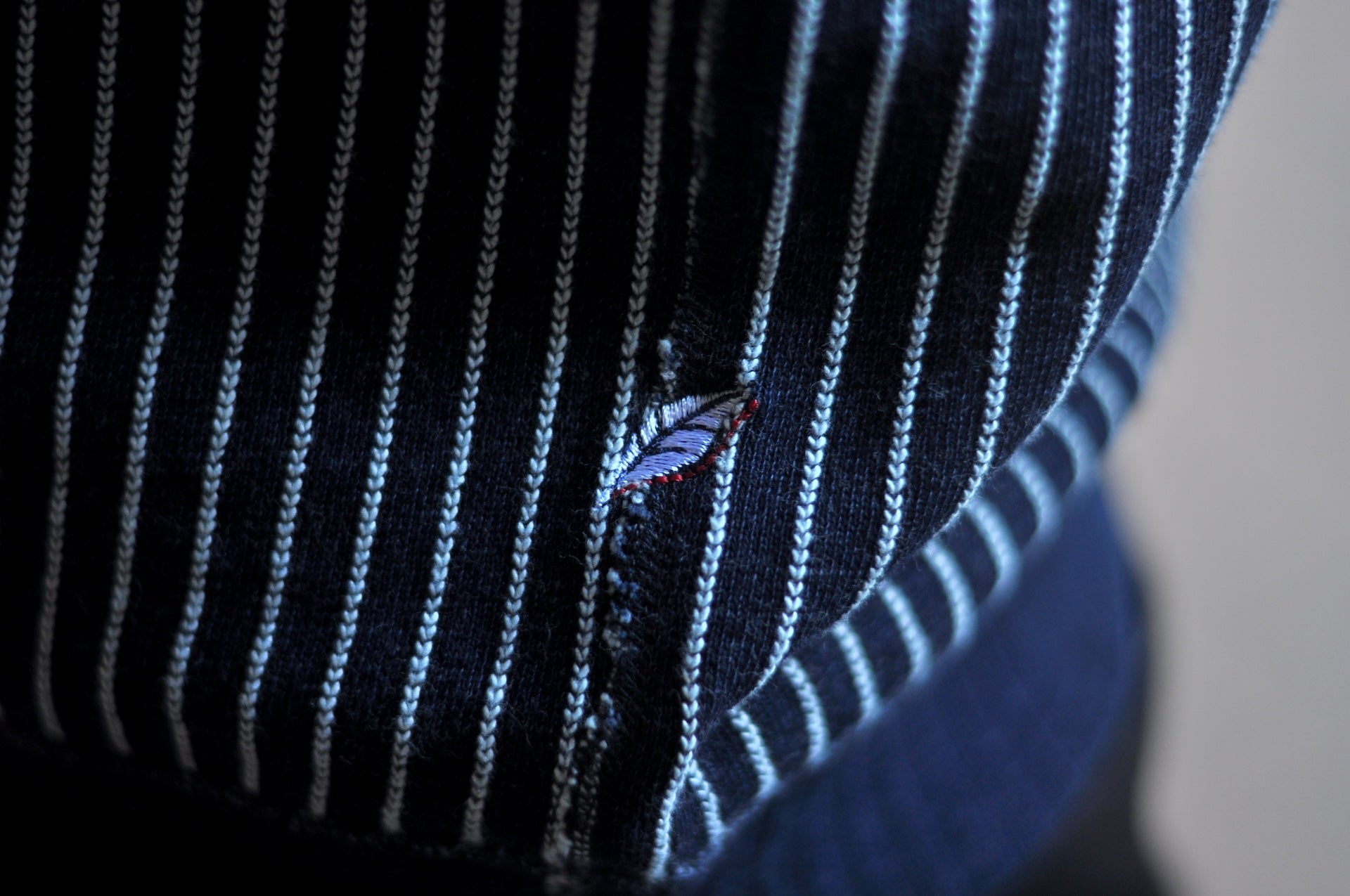 Pure Blue Japan Indigo Dyed "Stripes" Raglan Sweatshirt