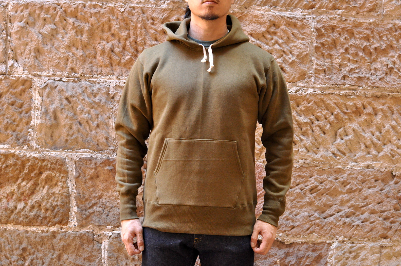 The Strike Gold x CORLECTION 12oz Loopwheeled Pull Over (Vintage Olive)