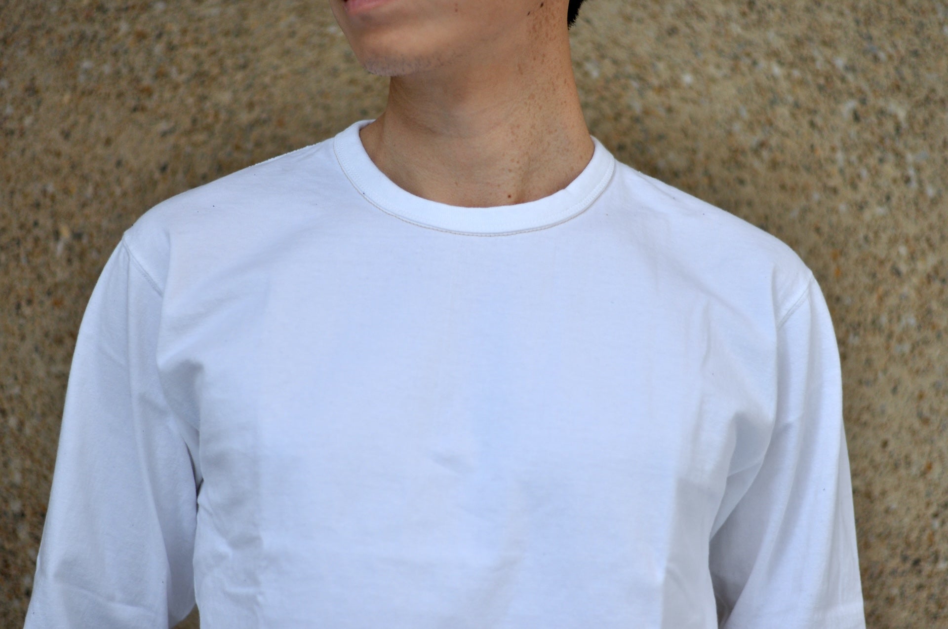 The Flat Head 9oz Loopwheel L/S Plain Tee (White)