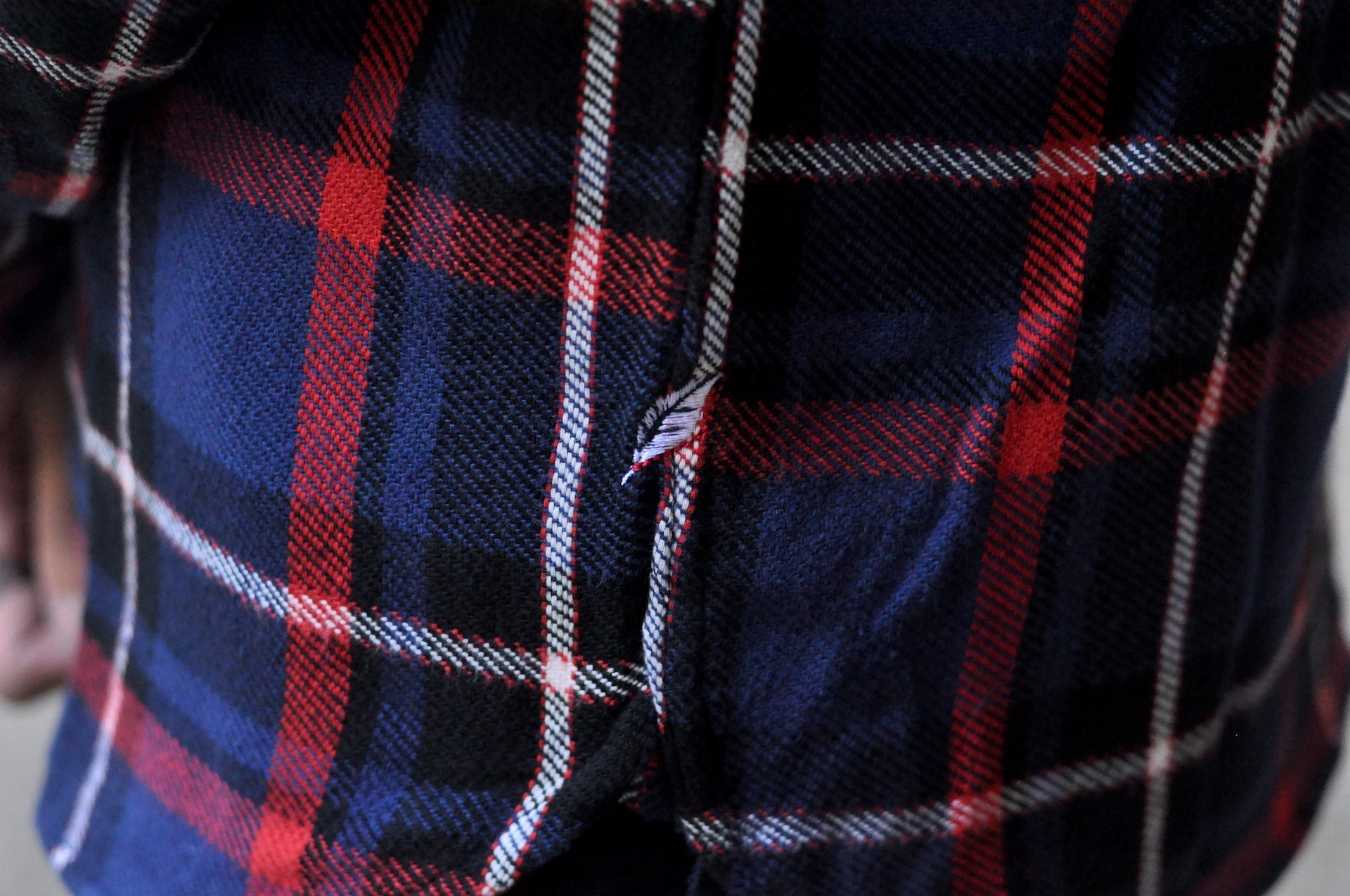 Pure Blue Japan 11oz Raised Flannel Early Workshirt (Navy X Red)