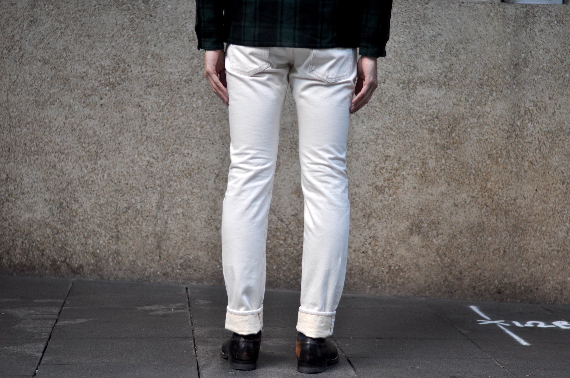 Pure Blue Japan 14oz 1172-3 Ecru X Beige Denim (Slim Tapered fit)