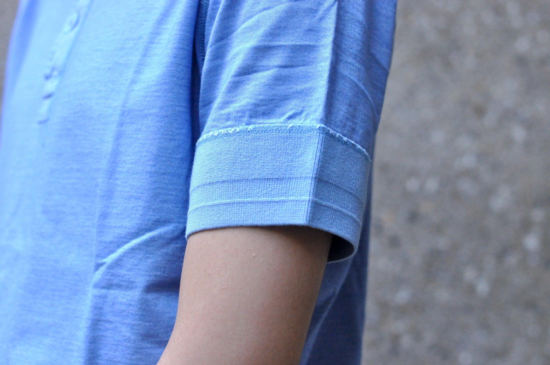 Pure Blue Japan 6.5oz "Signature" Indigo Dyed Henley Tee (Icy Indigo)