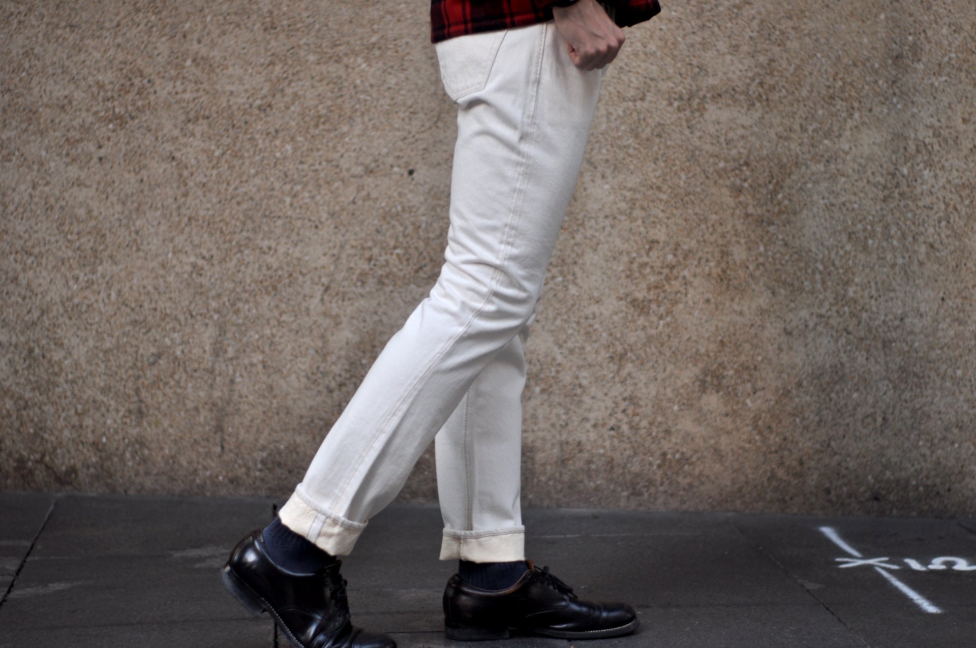 Pure Blue Japan 14oz 1172-2 Ecru X Beige Denim (Relaxed Tapered fit)